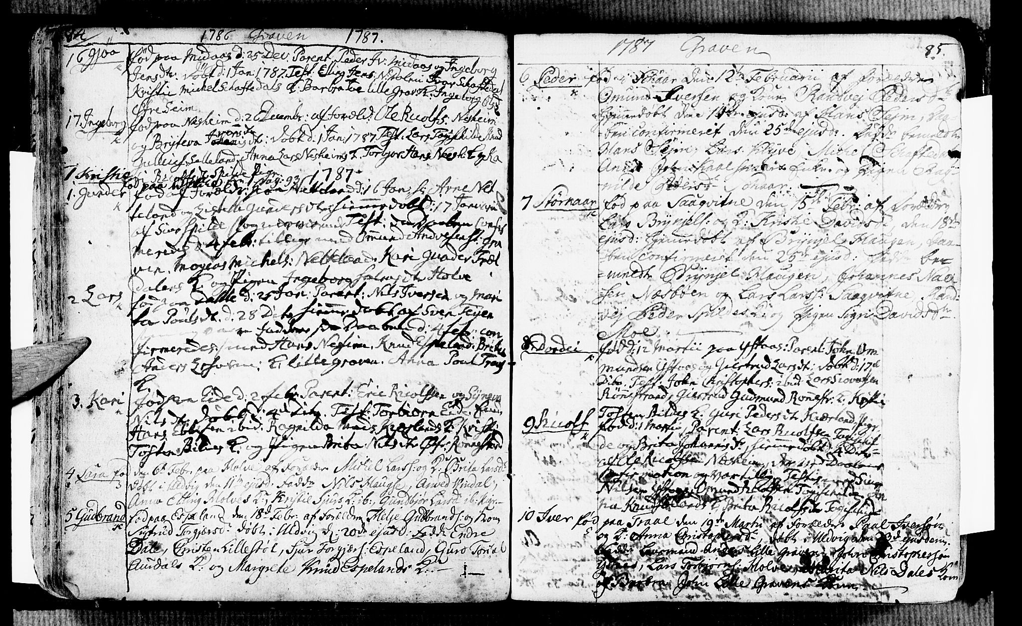 Ulvik sokneprestembete, SAB/A-78801/H/Haa: Parish register (official) no. A 7, 1761-1792, p. 84-85