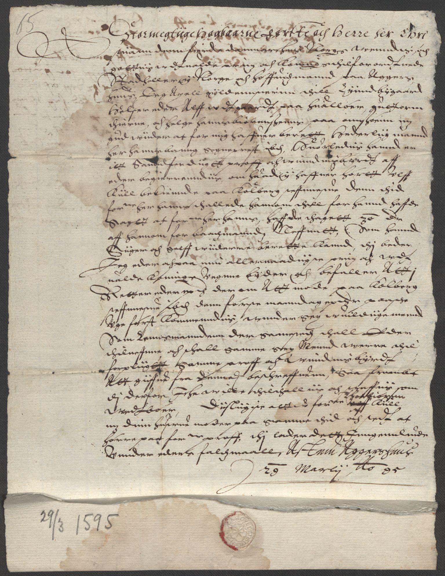 Riksarkivets diplomsamling, AV/RA-EA-5965/F15/L0003: Prestearkiv - Østfold, 1594-1700, p. 107