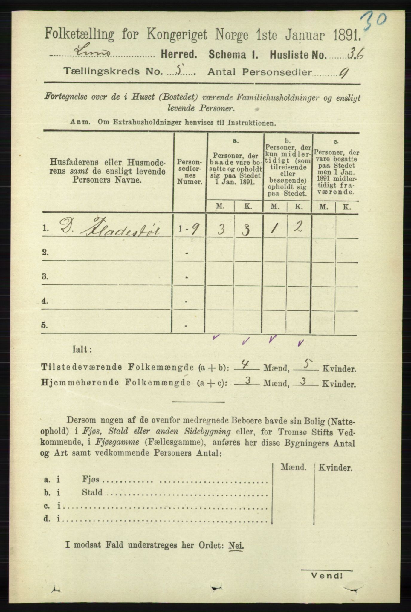 RA, 1891 census for 1112 Lund, 1891, p. 1706