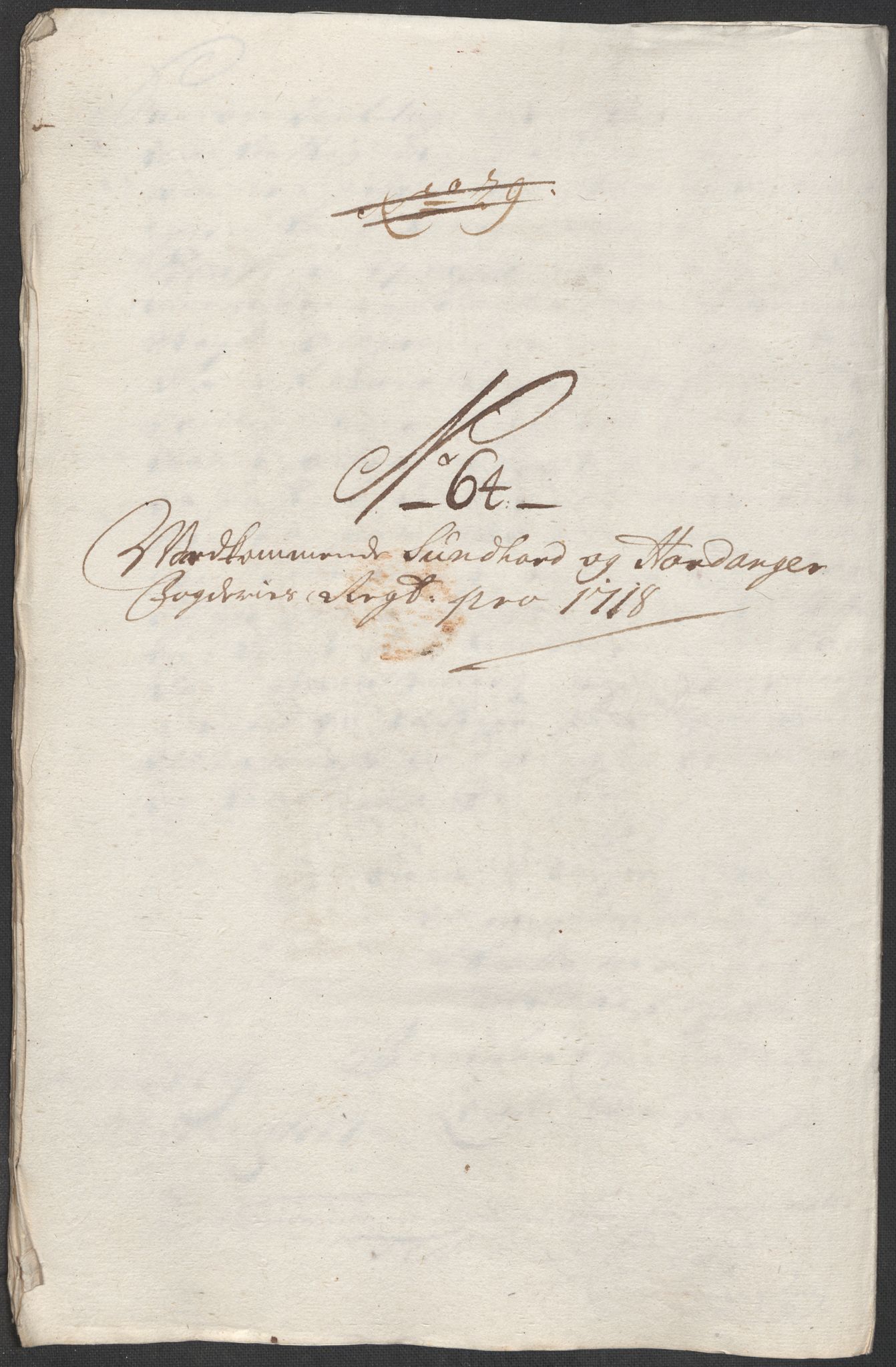 Rentekammeret inntil 1814, Reviderte regnskaper, Fogderegnskap, AV/RA-EA-4092/R48/L2996: Fogderegnskap Sunnhordland og Hardanger, 1718, p. 61