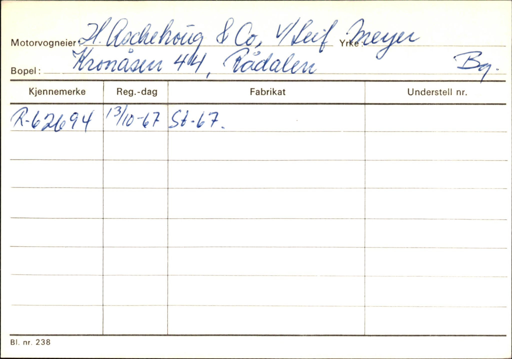 Statens vegvesen, Hordaland vegkontor, SAB/A-5201/2/Ha/L0002: R-eierkort A, 1920-1971, p. 960