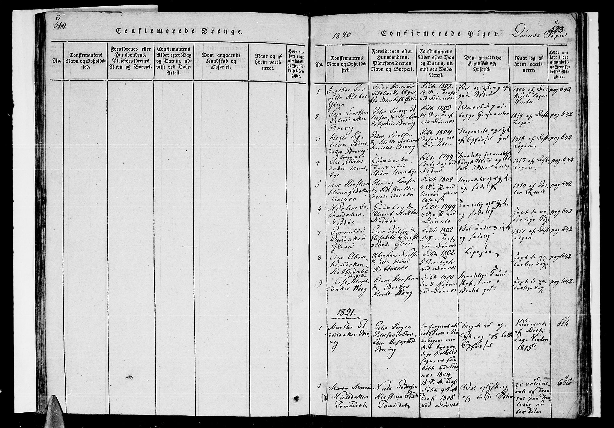 Ministerialprotokoller, klokkerbøker og fødselsregistre - Nordland, SAT/A-1459/838/L0547: Parish register (official) no. 838A05 /2, 1820-1828, p. 514-523