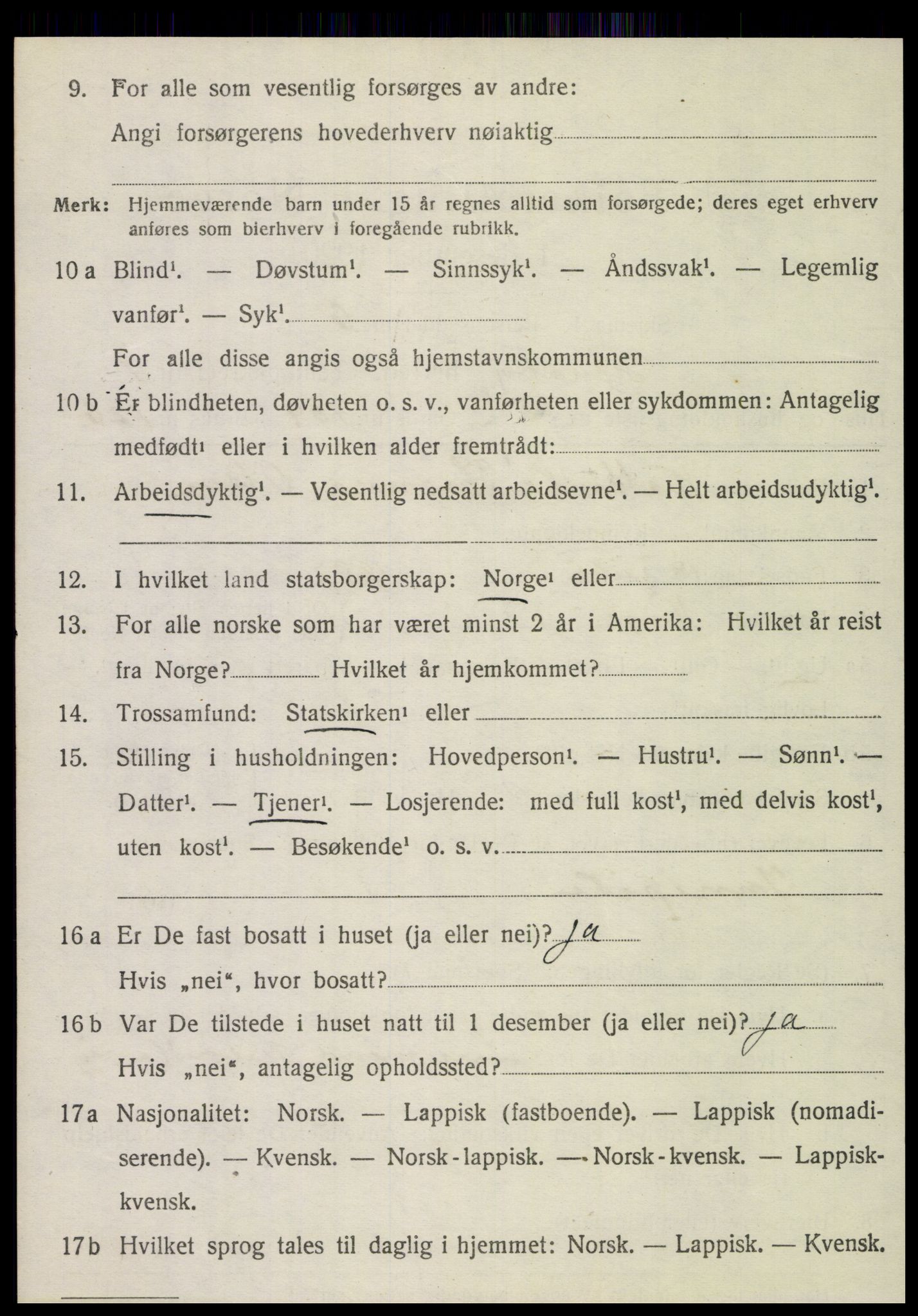 SAT, 1920 census for Brønnøy, 1920, p. 5869