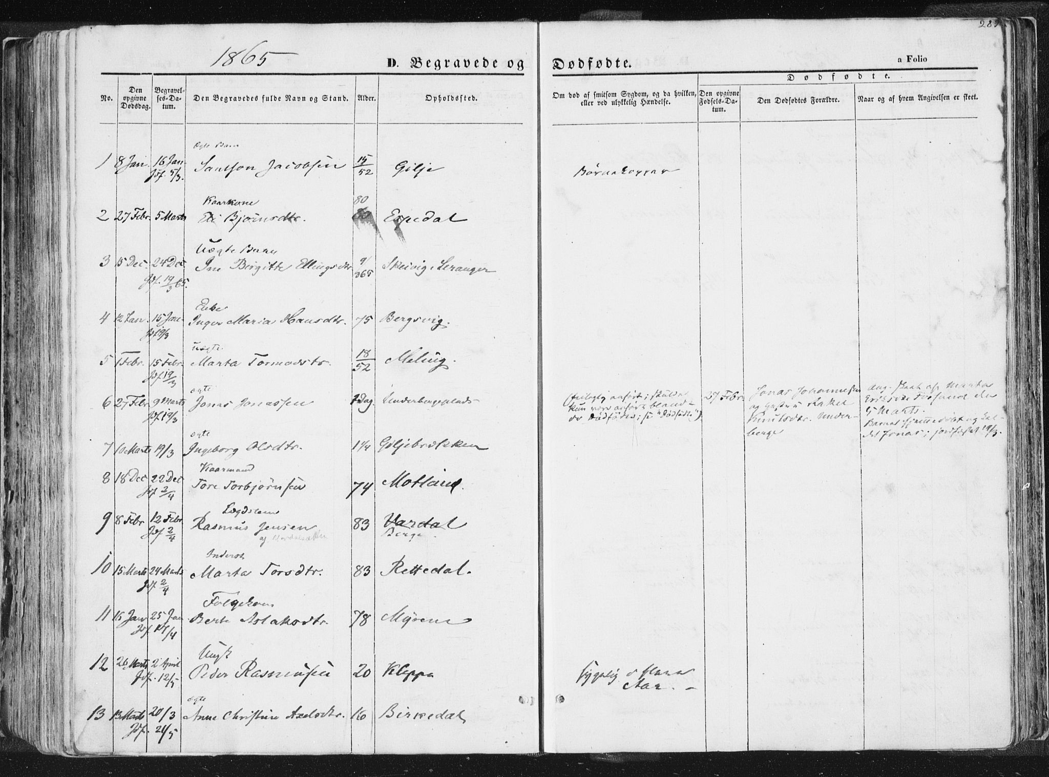 Høgsfjord sokneprestkontor, AV/SAST-A-101624/H/Ha/Haa/L0001: Parish register (official) no. A 1, 1854-1875, p. 289