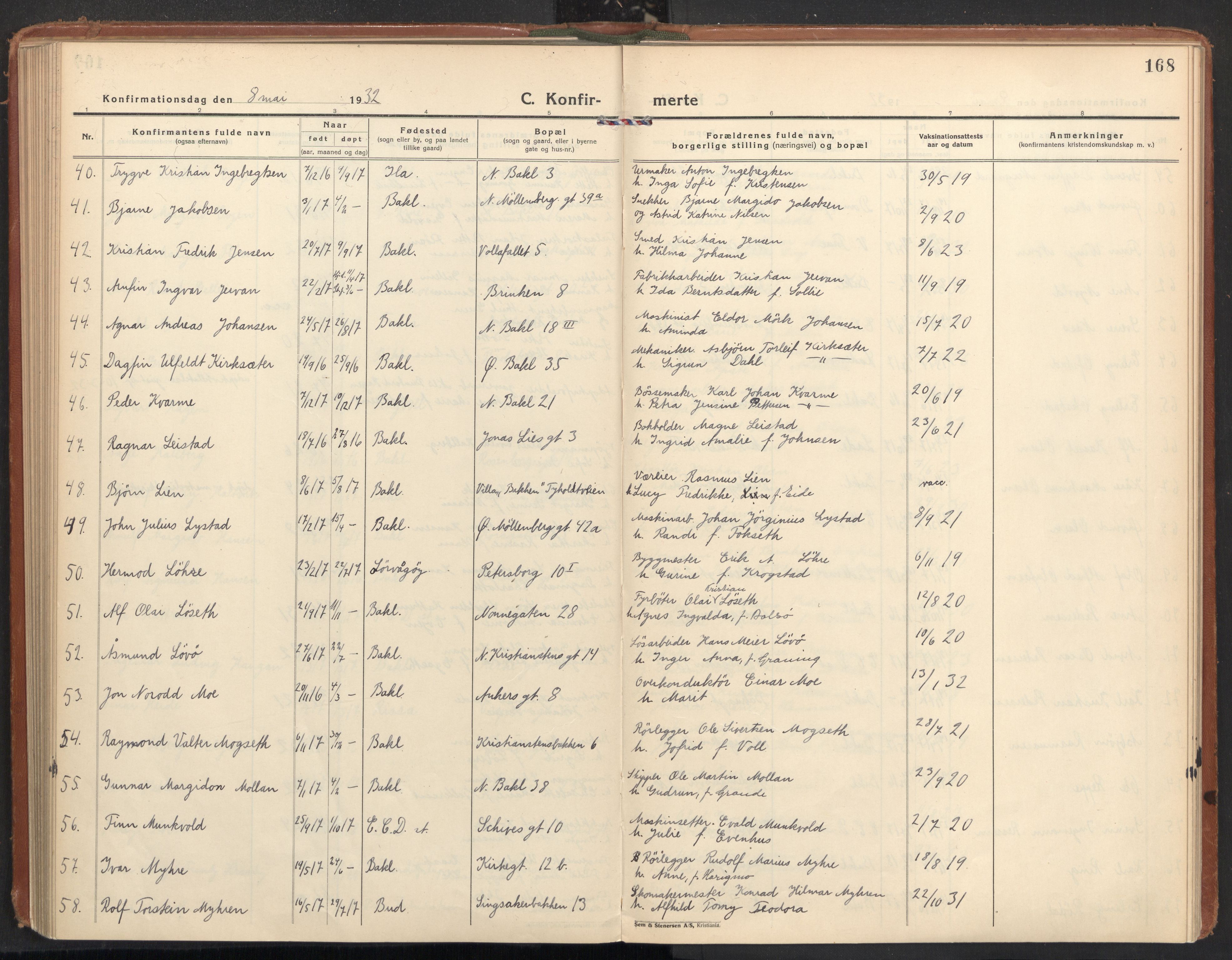 Ministerialprotokoller, klokkerbøker og fødselsregistre - Sør-Trøndelag, AV/SAT-A-1456/604/L0208: Parish register (official) no. 604A28, 1923-1937, p. 168