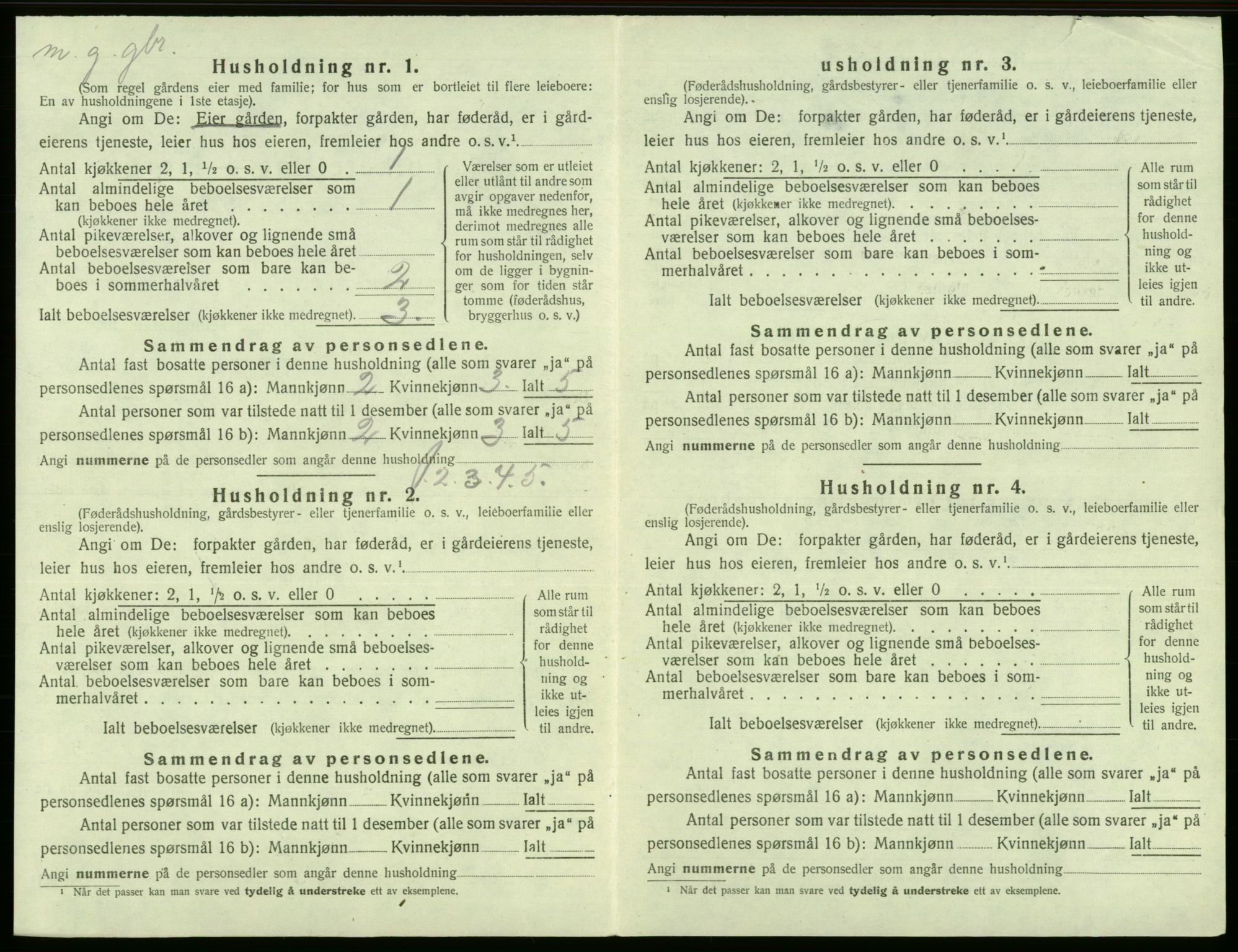 SAB, 1920 census for Fana, 1920, p. 341