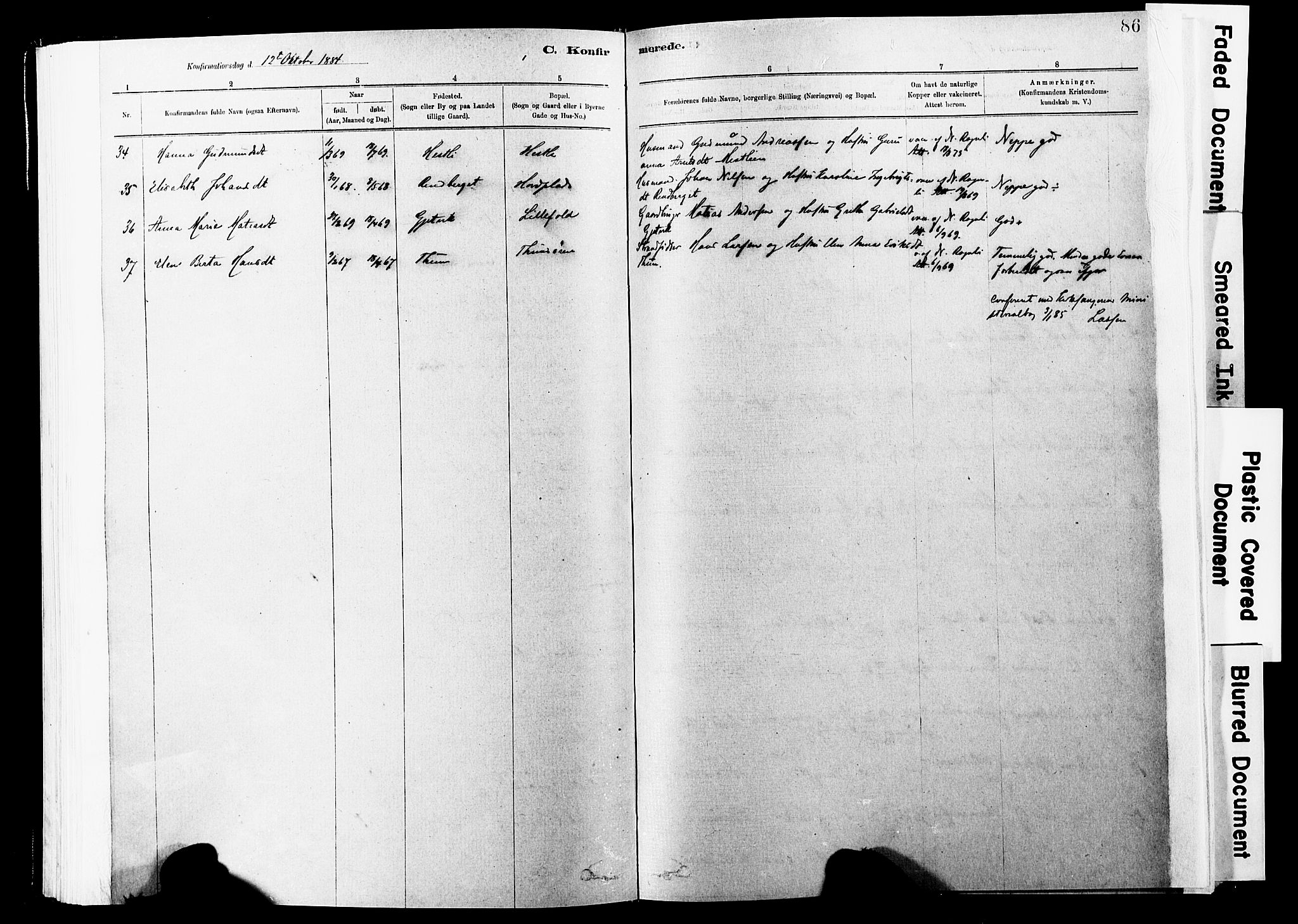 Ministerialprotokoller, klokkerbøker og fødselsregistre - Nord-Trøndelag, AV/SAT-A-1458/744/L0420: Parish register (official) no. 744A04, 1882-1904, p. 86