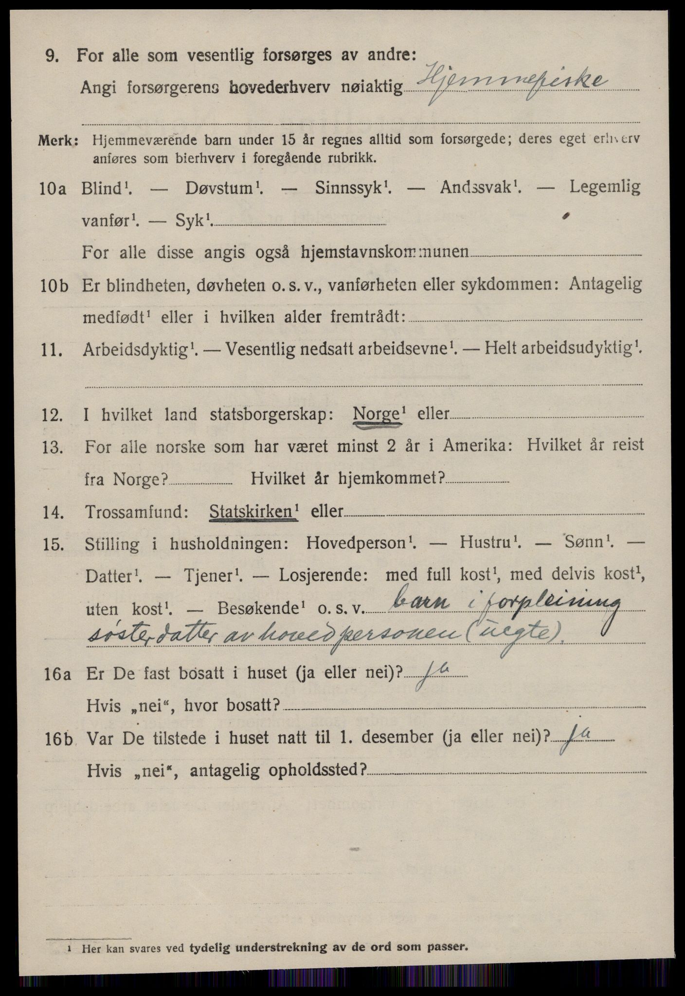 SAT, 1920 census for Aure, 1920, p. 4543