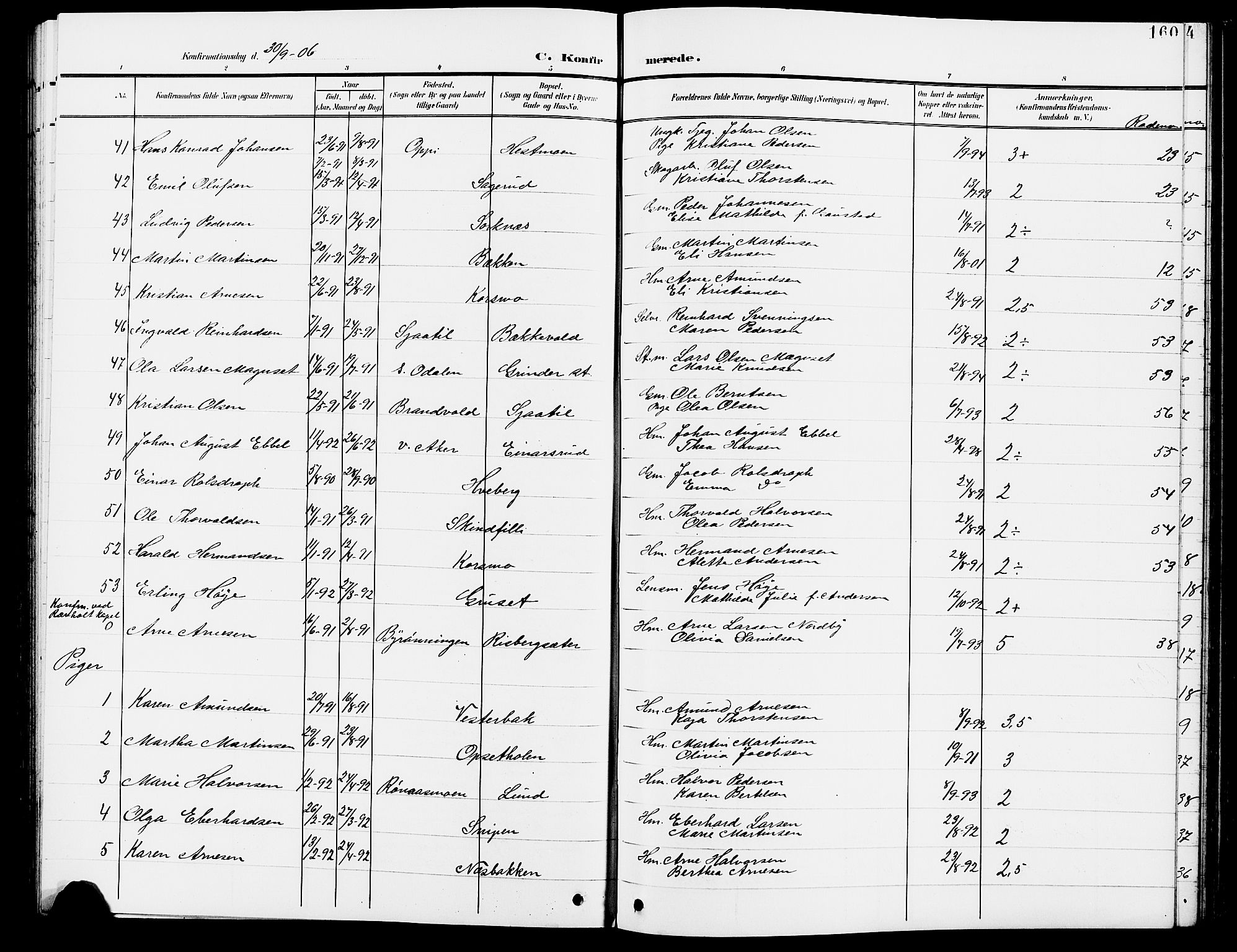 Grue prestekontor, AV/SAH-PREST-036/H/Ha/Hab/L0005: Parish register (copy) no. 5, 1900-1909, p. 160