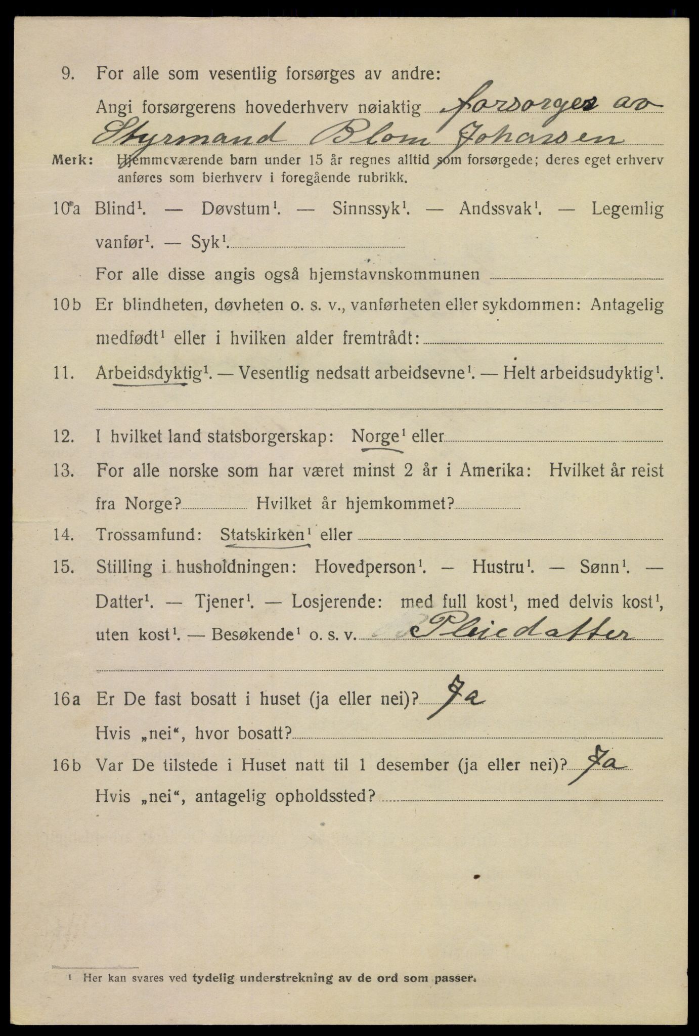 SAKO, 1920 census for Kragerø, 1920, p. 5742