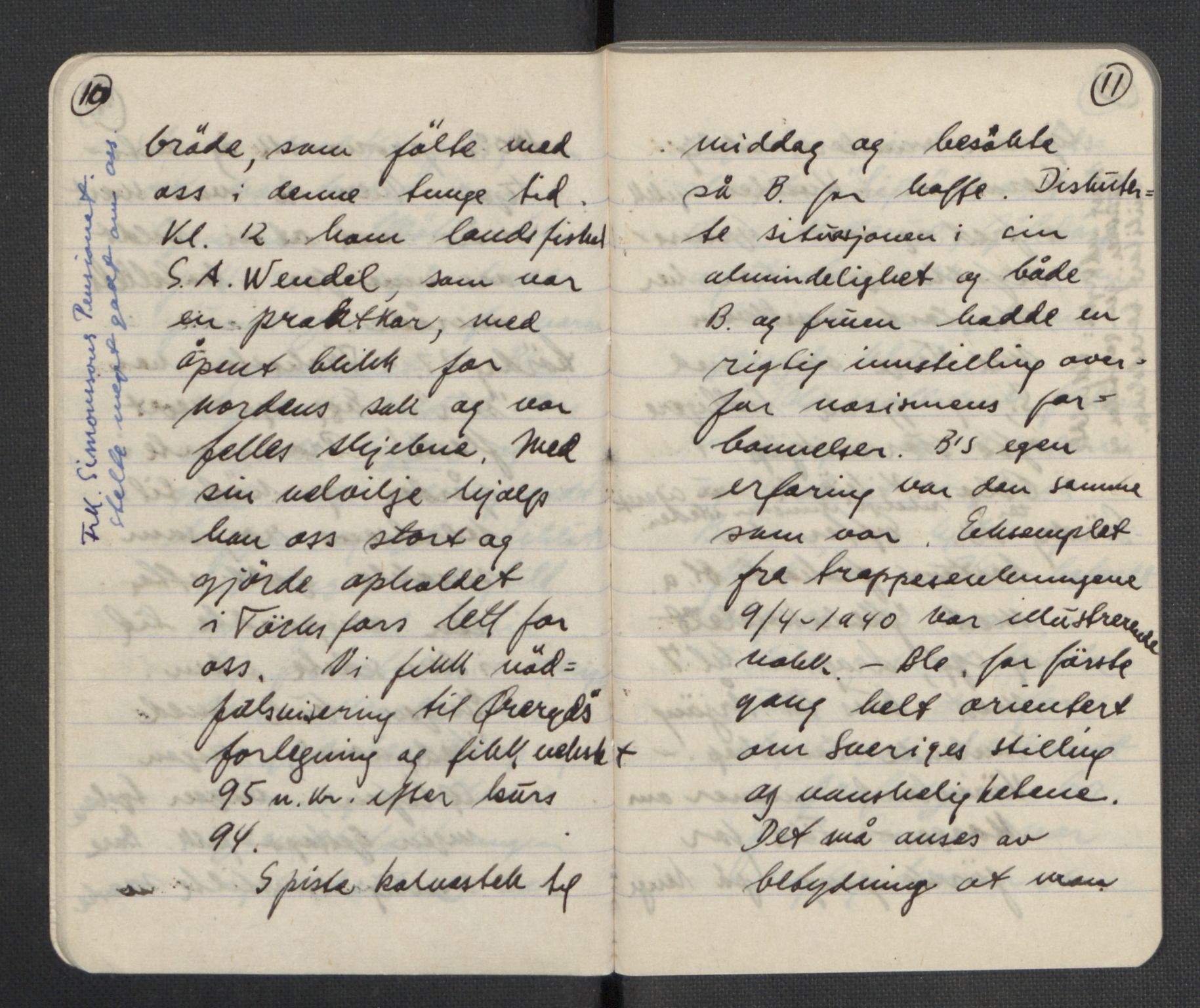 Tronstad, Leif, AV/RA-PA-0354/F/L0001: Dagbøker, 1941-1945, p. 9