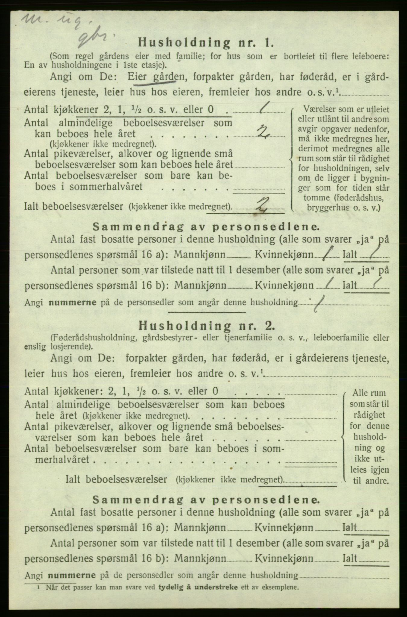 SAB, 1920 census for Kvinnherad, 1920, p. 1936