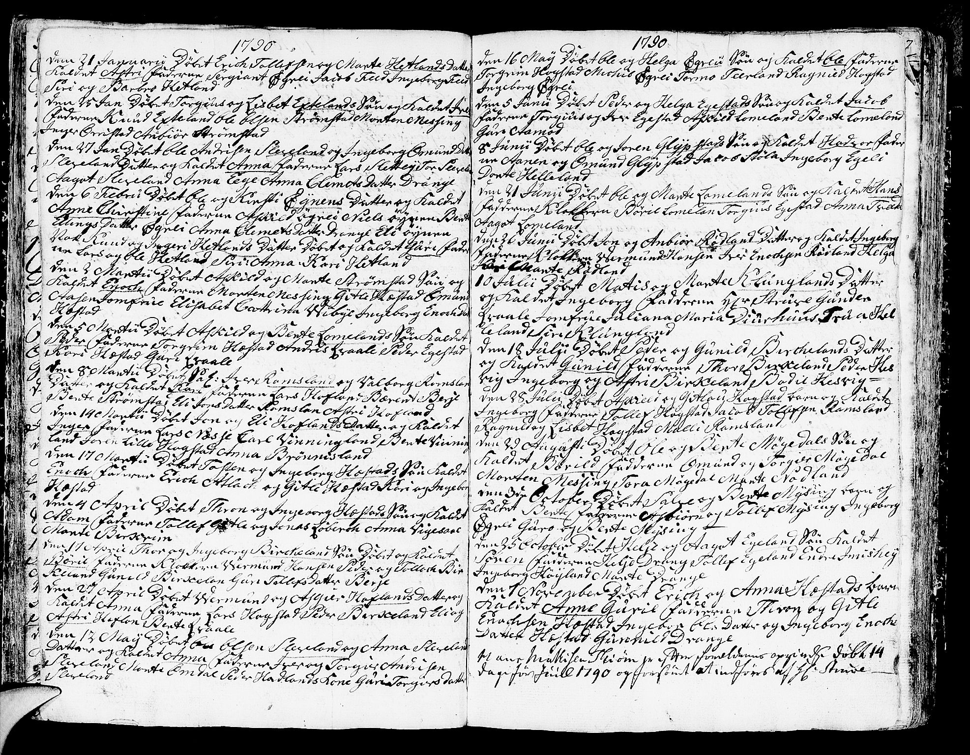 Helleland sokneprestkontor, SAST/A-101810: Parish register (official) no. A 2 /1, 1762-1791