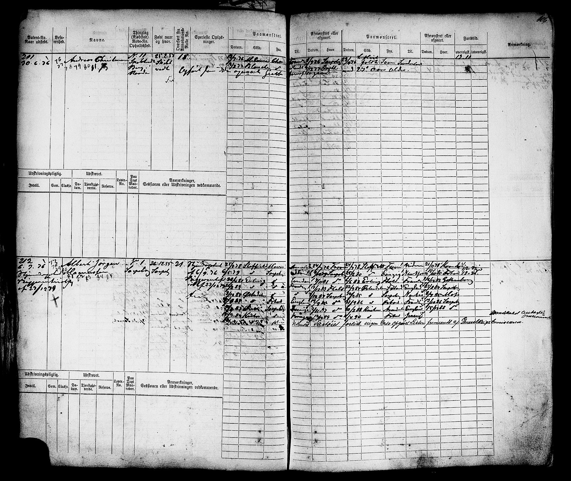 Sarpsborg mønstringskontor, SAO/A-10569c/F/Fc/Fcb/L0004: Hovedrulle, 1868-1881, p. 109