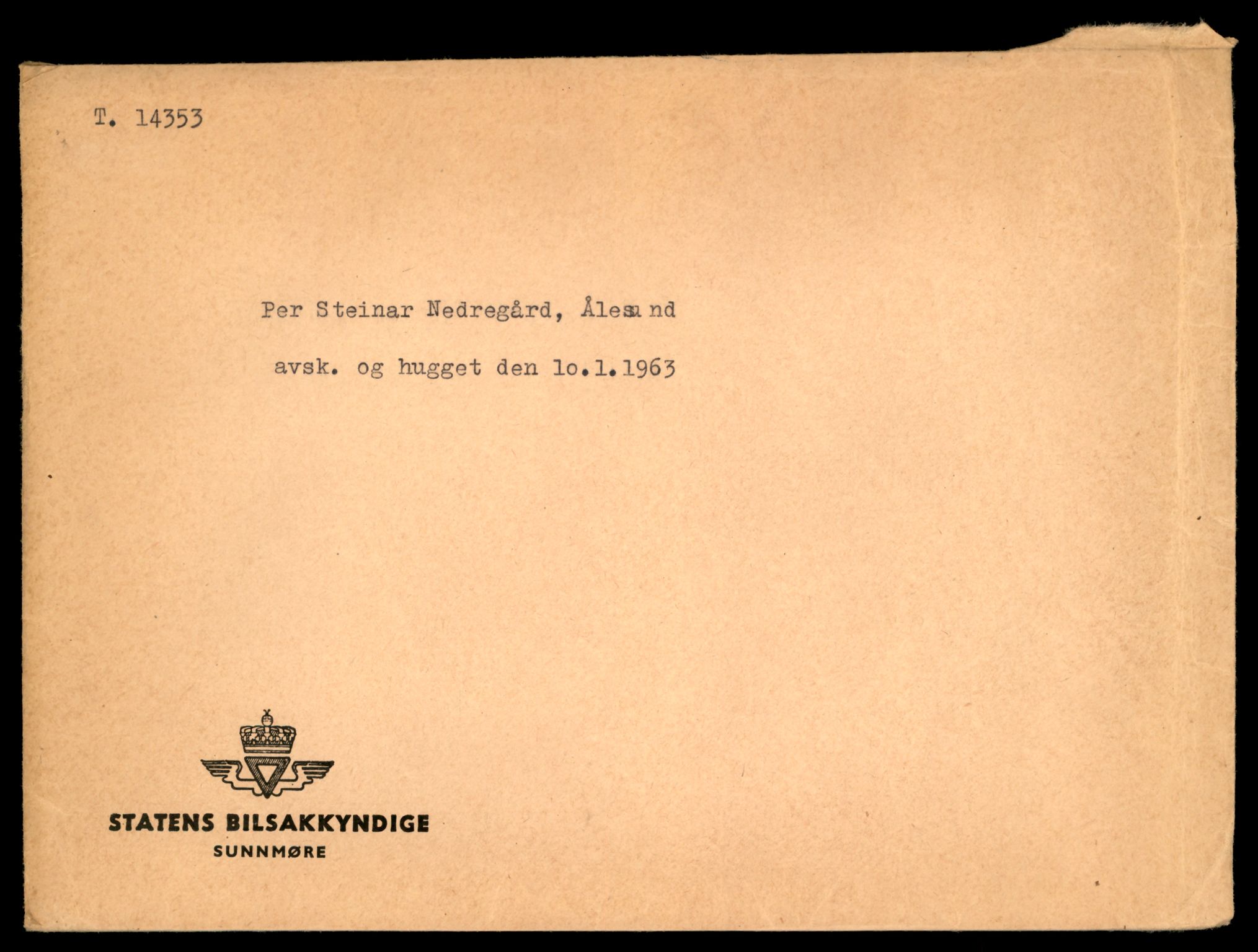 Møre og Romsdal vegkontor - Ålesund trafikkstasjon, AV/SAT-A-4099/F/Fe/L0045: Registreringskort for kjøretøy T 14320 - T 14444, 1927-1998, p. 885