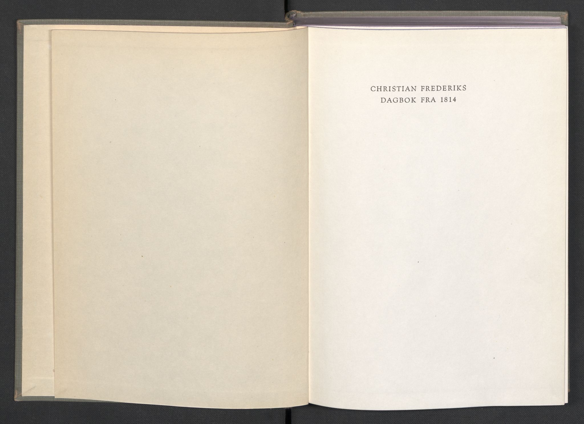 Andre publikasjoner, PUBL/PUBL-999/0003/0002: Christian Frederiks dagbok fra 1814 (1954), 1814, p. 3