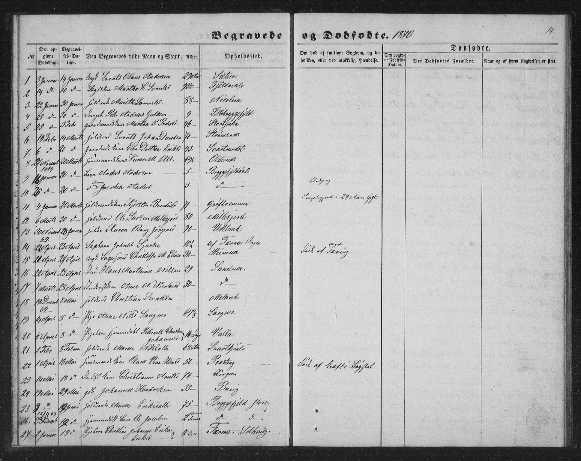 Ministerialprotokoller, klokkerbøker og fødselsregistre - Nordland, AV/SAT-A-1459/825/L0368: Parish register (copy) no. 825C05, 1863-1887, p. 14