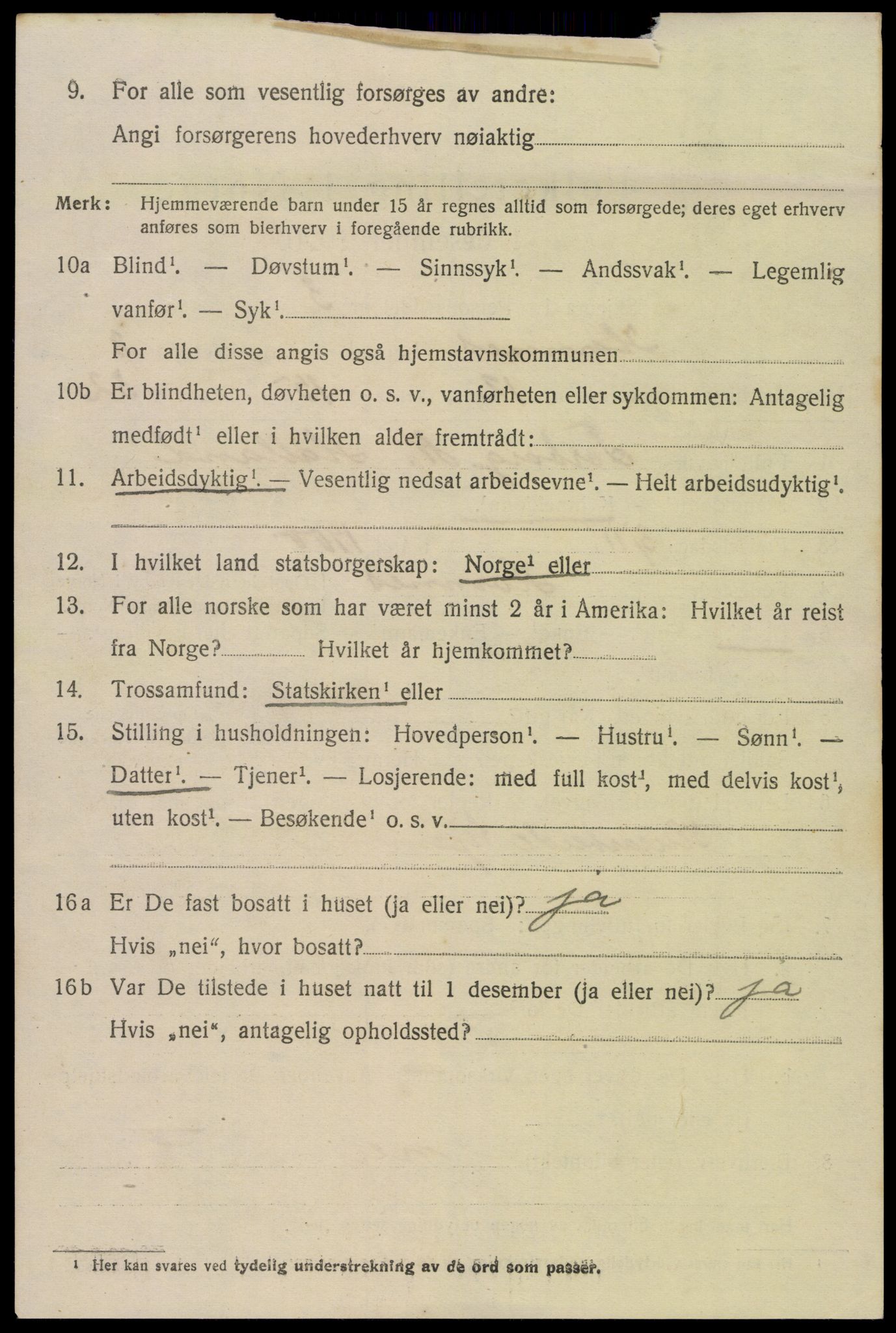 SAK, 1920 census for Hornnes, 1920, p. 2002