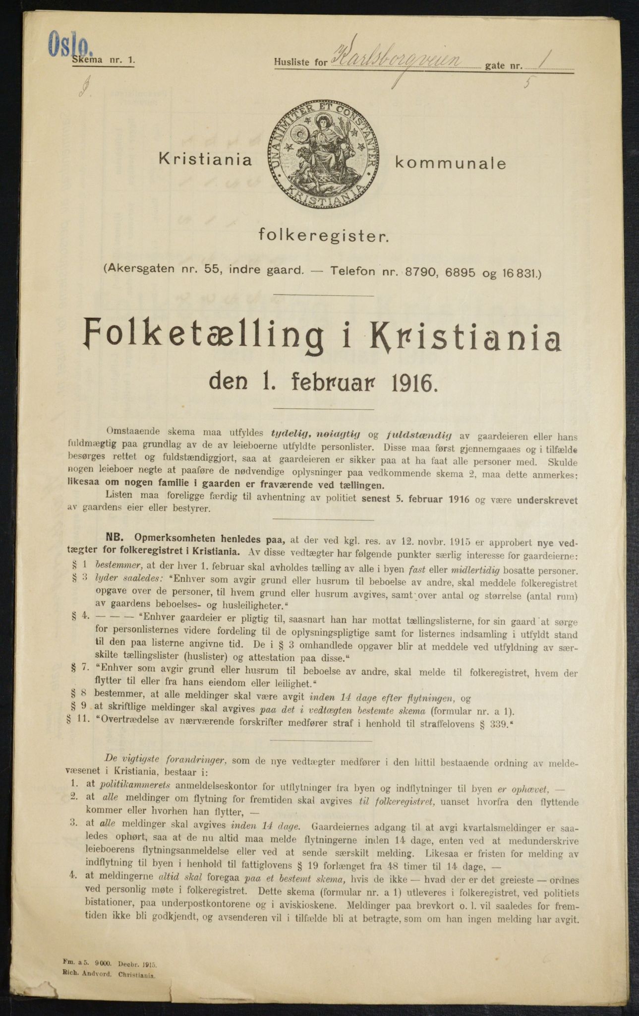 OBA, Municipal Census 1916 for Kristiania, 1916, p. 49959