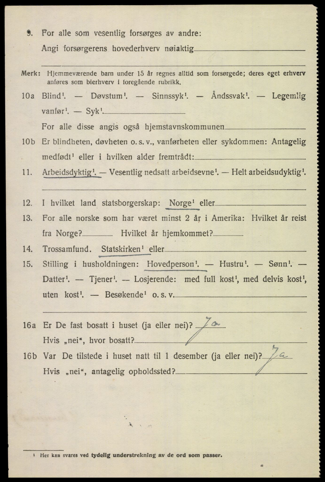 SAK, 1920 census for Øyslebø, 1920, p. 2205