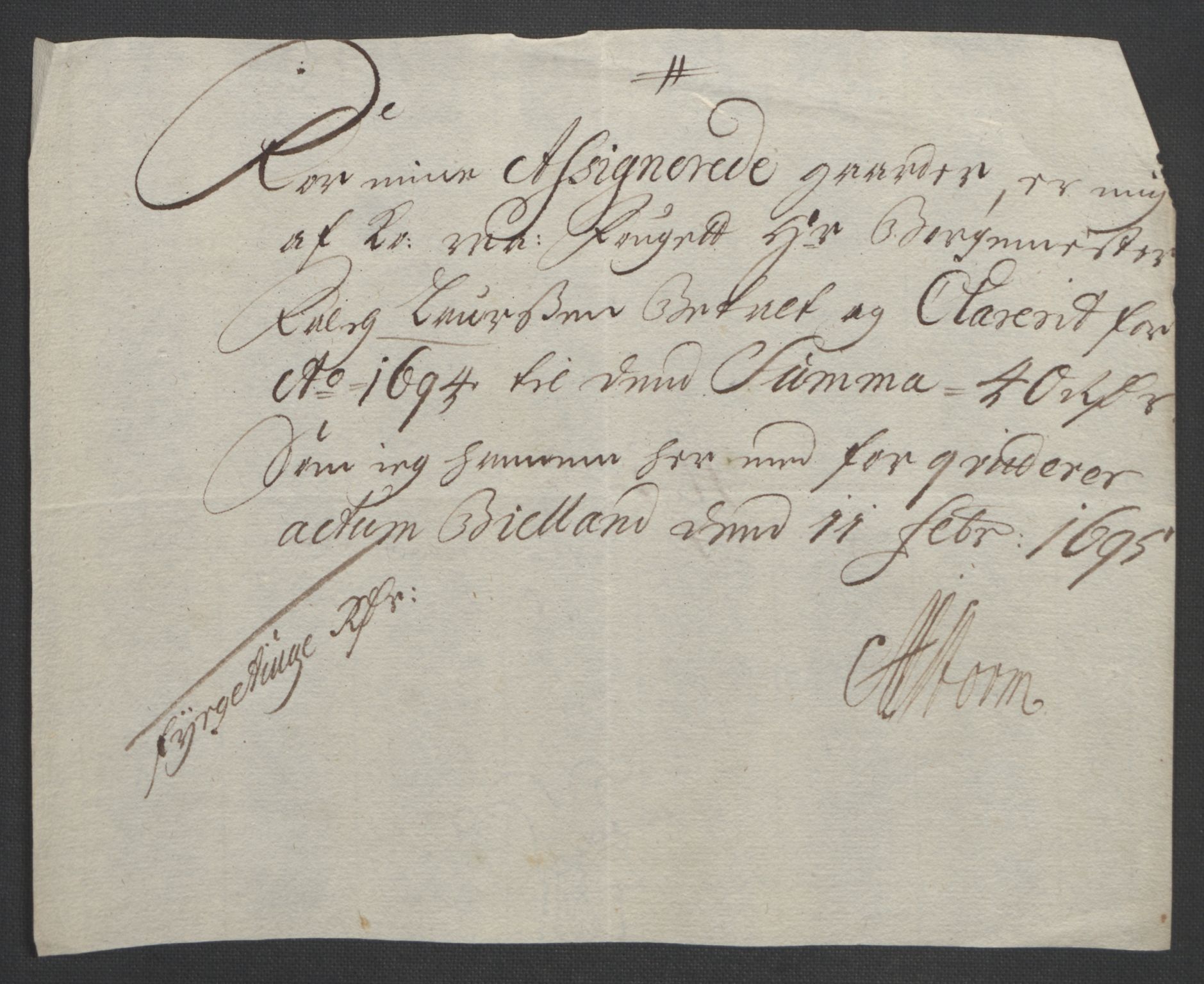 Rentekammeret inntil 1814, Reviderte regnskaper, Fogderegnskap, RA/EA-4092/R48/L2975: Fogderegnskap Sunnhordland og Hardanger, 1694, p. 112