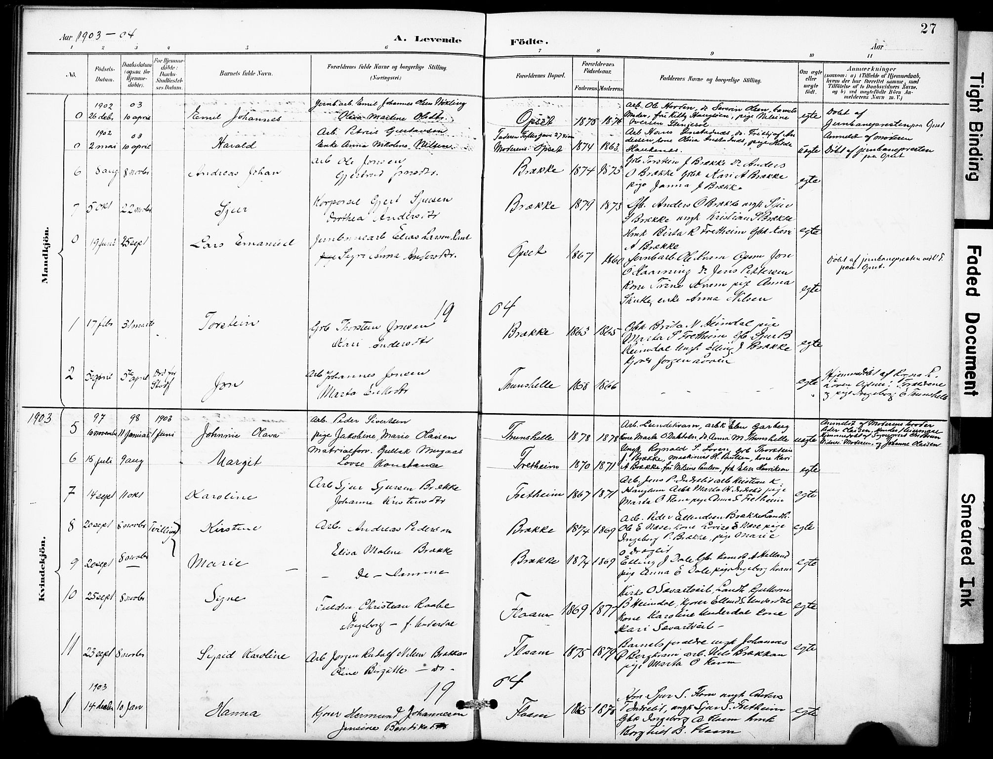 Aurland sokneprestembete, AV/SAB-A-99937/H/Hb/Hbb/L0002: Parish register (copy) no. B 2, 1887-1929, p. 27