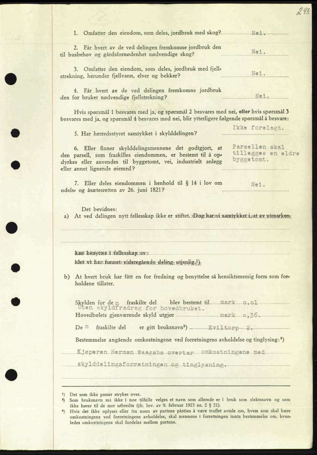 Nordmøre sorenskriveri, AV/SAT-A-4132/1/2/2Ca: Mortgage book no. A103, 1946-1947, Diary no: : 2374/1946