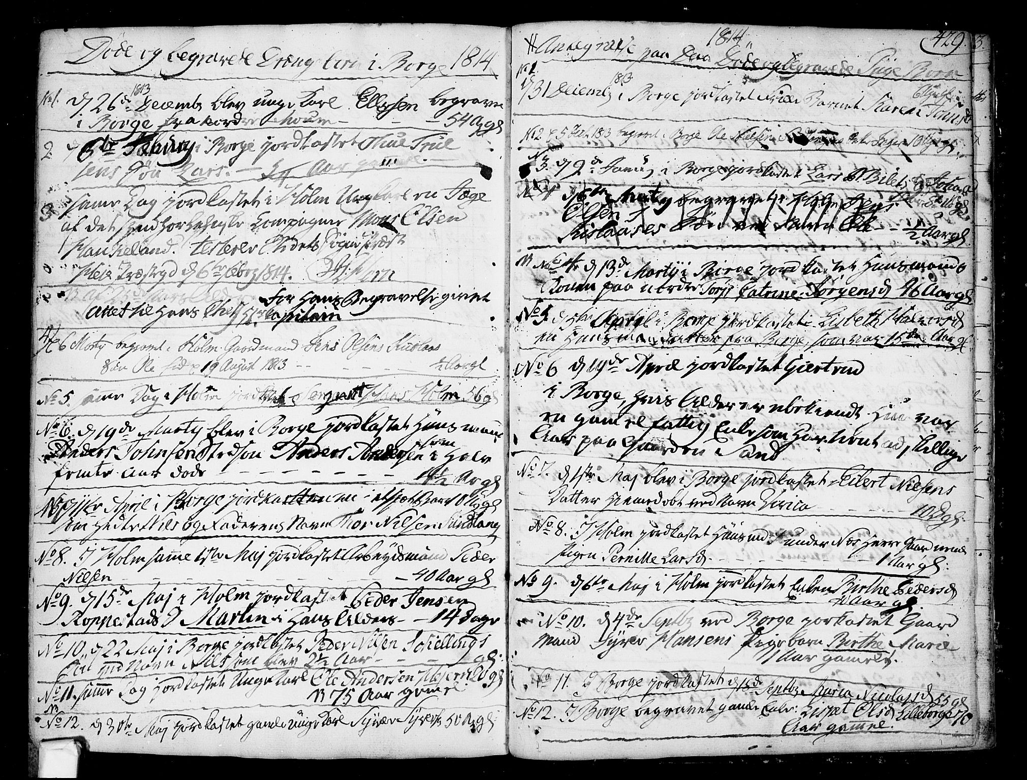 Borge prestekontor Kirkebøker, SAO/A-10903/F/Fa/L0002: Parish register (official) no. I 2, 1791-1817, p. 429