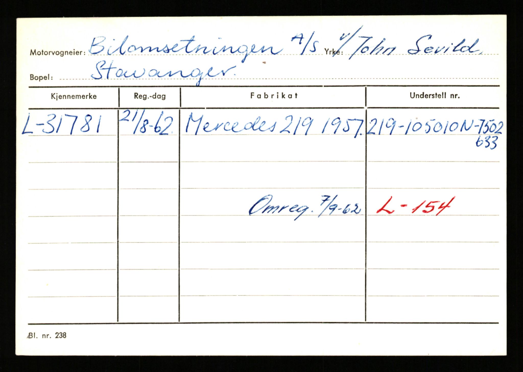 Stavanger trafikkstasjon, SAST/A-101942/0/G/L0005: Registreringsnummer: 23000 - 34245, 1930-1971, p. 2690