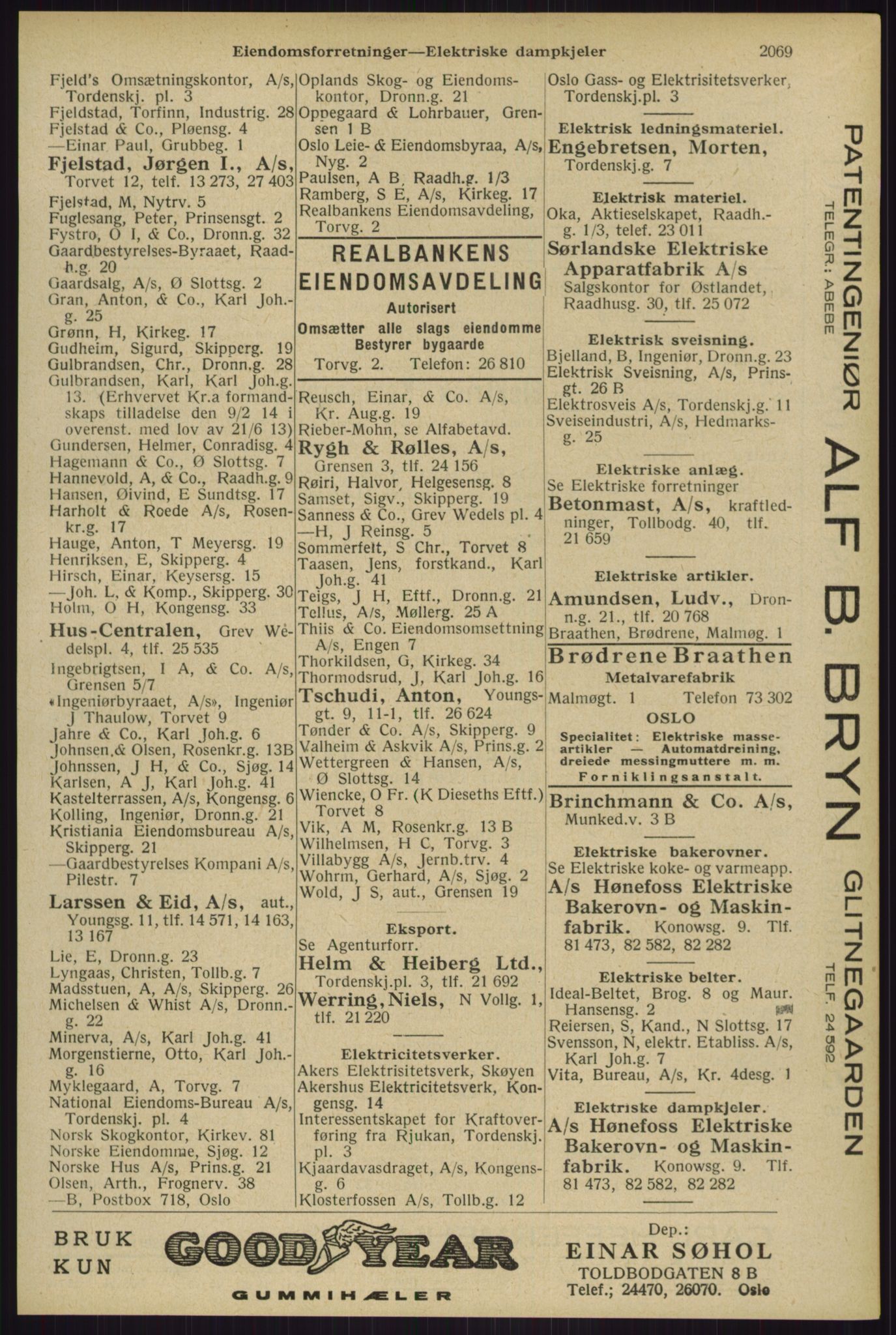 Kristiania/Oslo adressebok, PUBL/-, 1929, p. 2069