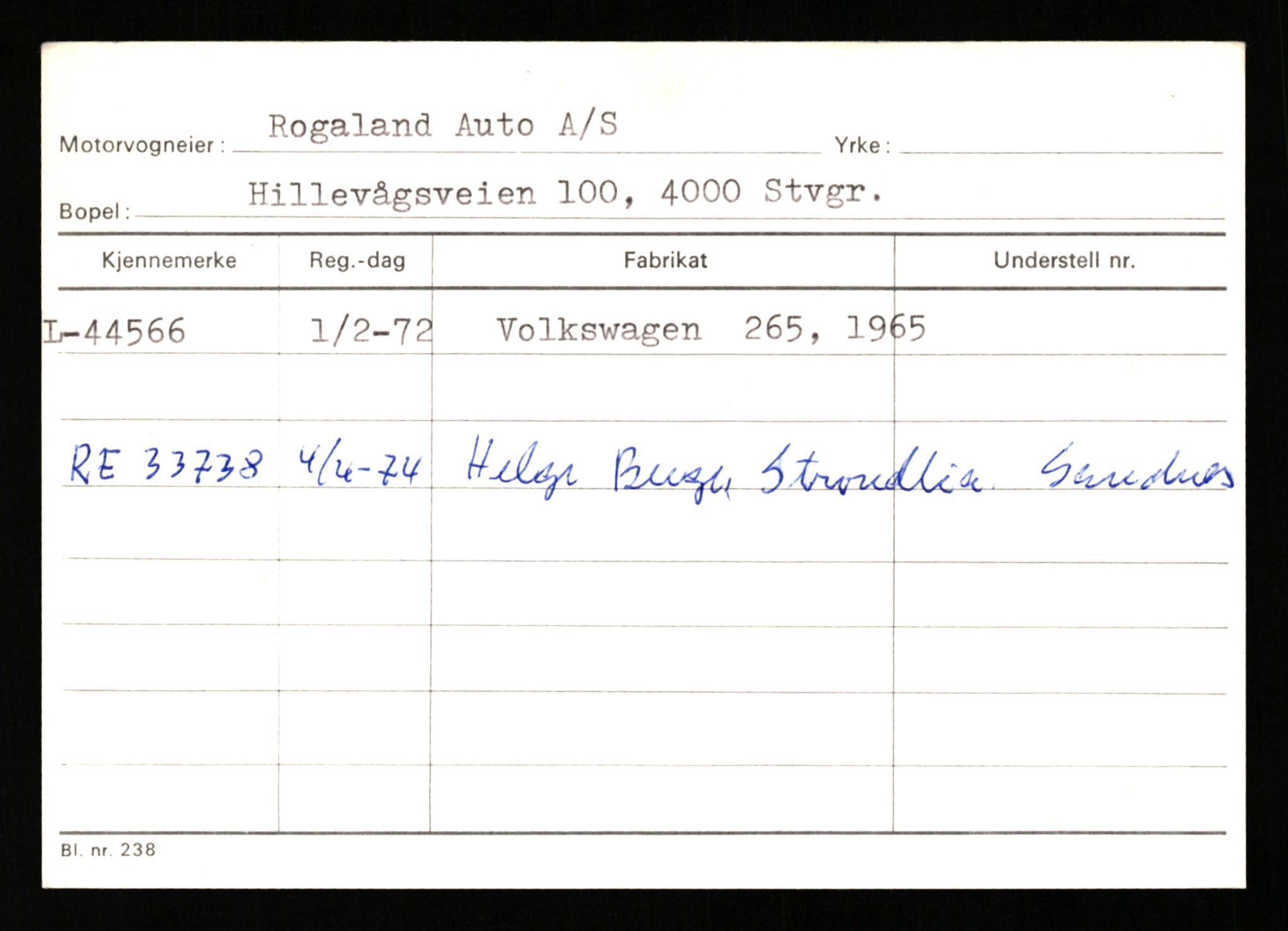 Stavanger trafikkstasjon, AV/SAST-A-101942/0/G/L0006: Registreringsnummer: 34250 - 49007, 1930-1971, p. 2670