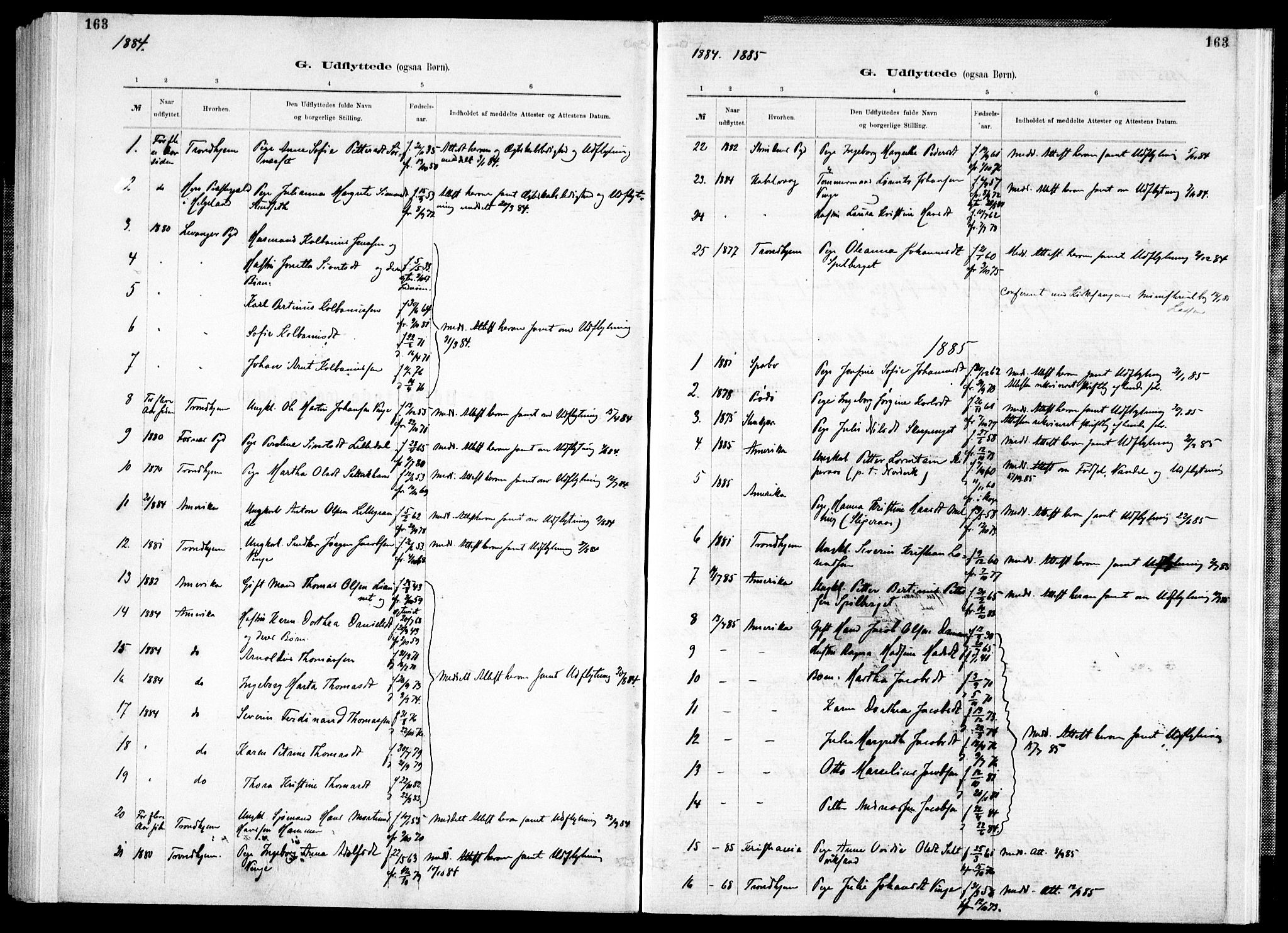 Ministerialprotokoller, klokkerbøker og fødselsregistre - Nord-Trøndelag, SAT/A-1458/733/L0325: Parish register (official) no. 733A04, 1884-1908, p. 163