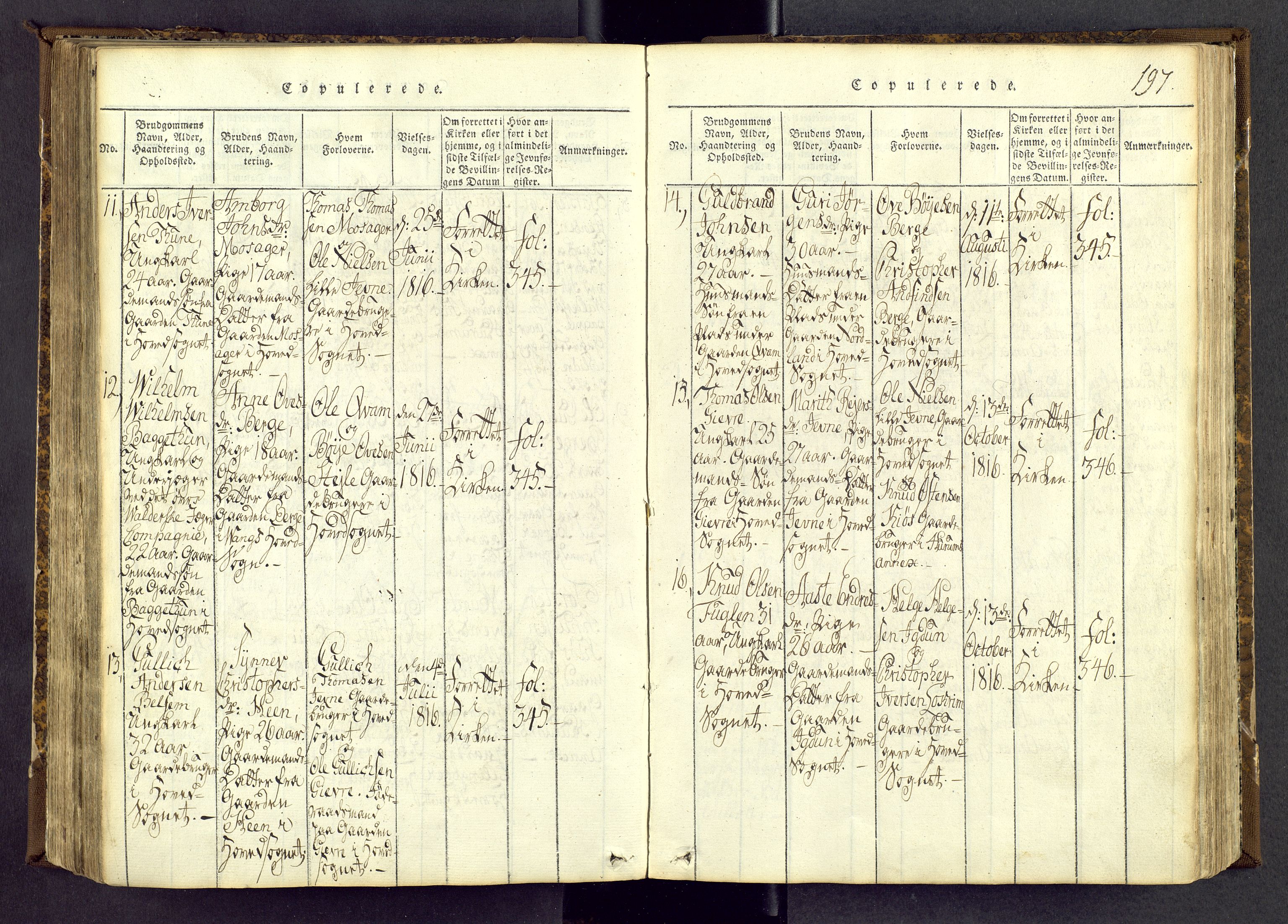 Vang prestekontor, Valdres, SAH/PREST-140/H/Ha/L0004: Parish register (official) no. 4, 1814-1831, p. 197