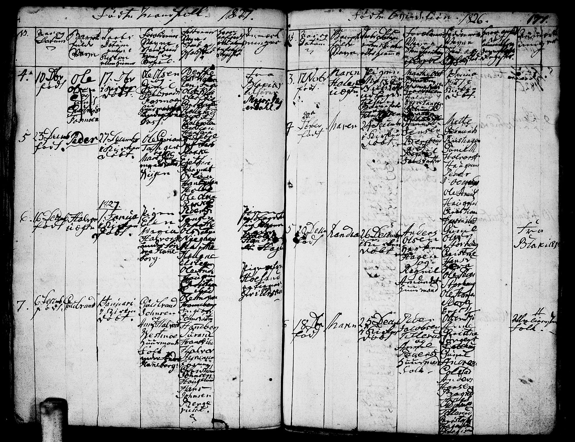 Aurskog prestekontor Kirkebøker, AV/SAO-A-10304a/F/Fa/L0005: Parish register (official) no. I 5, 1814-1829, p. 171