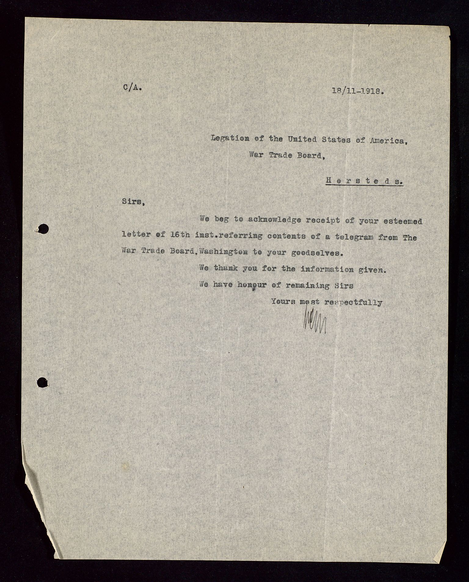 Pa 1521 - A/S Norske Shell, AV/SAST-A-101915/E/Ea/Eaa/L0002: Sjefskorrespondanse, 1917-1918, p. 437