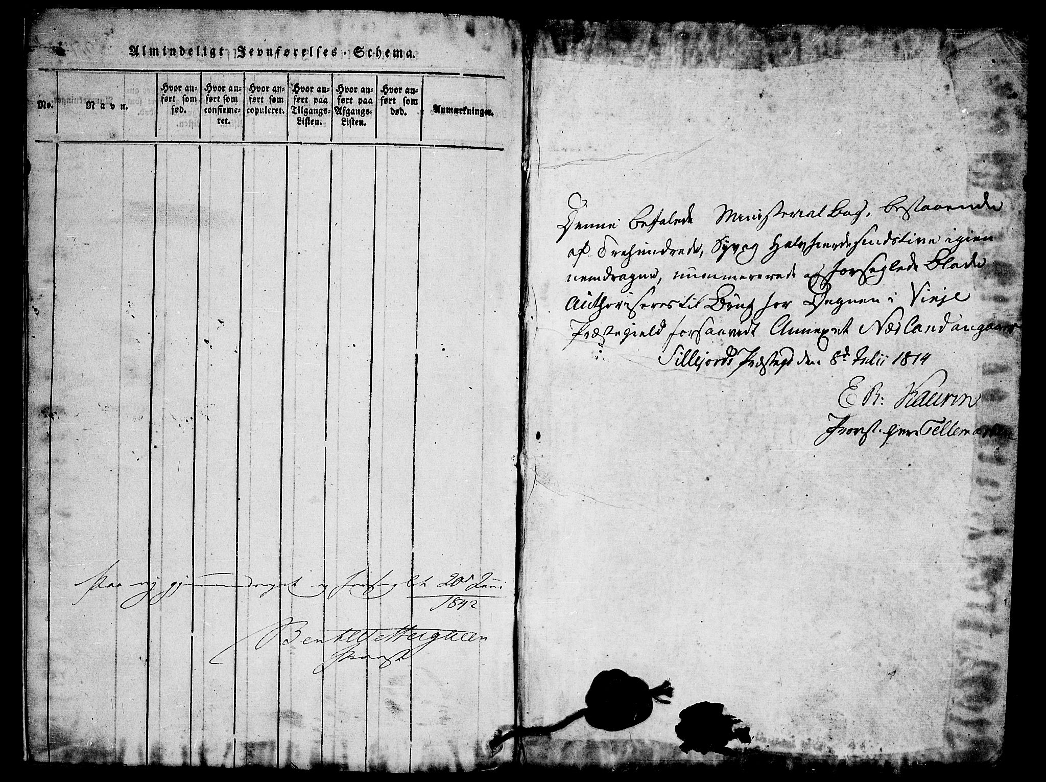 Vinje kirkebøker, SAKO/A-312/G/Gb/L0001: Parish register (copy) no. II 1, 1814-1843