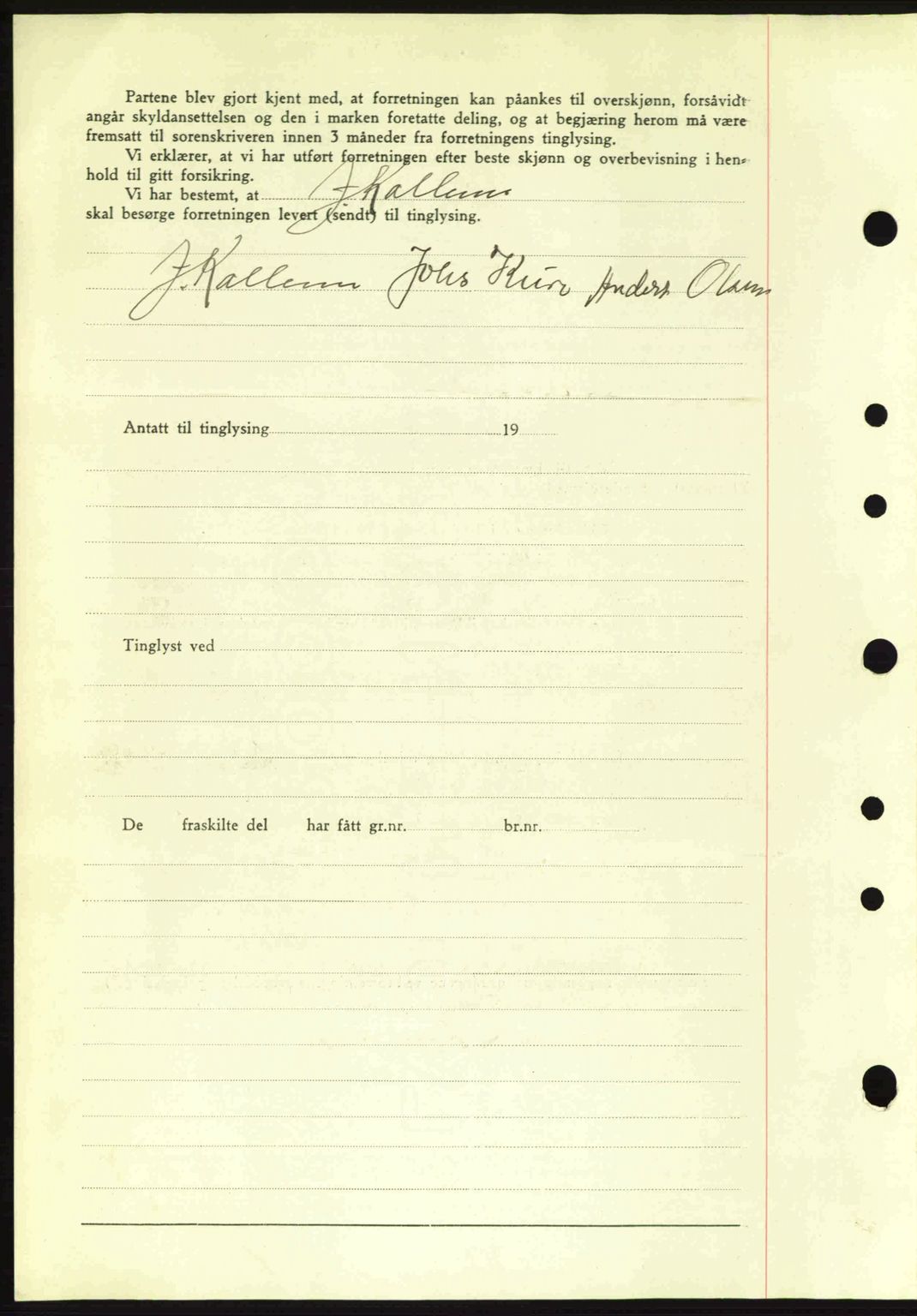 Moss sorenskriveri, SAO/A-10168: Mortgage book no. A9, 1941-1942, Diary no: : 1956/1941