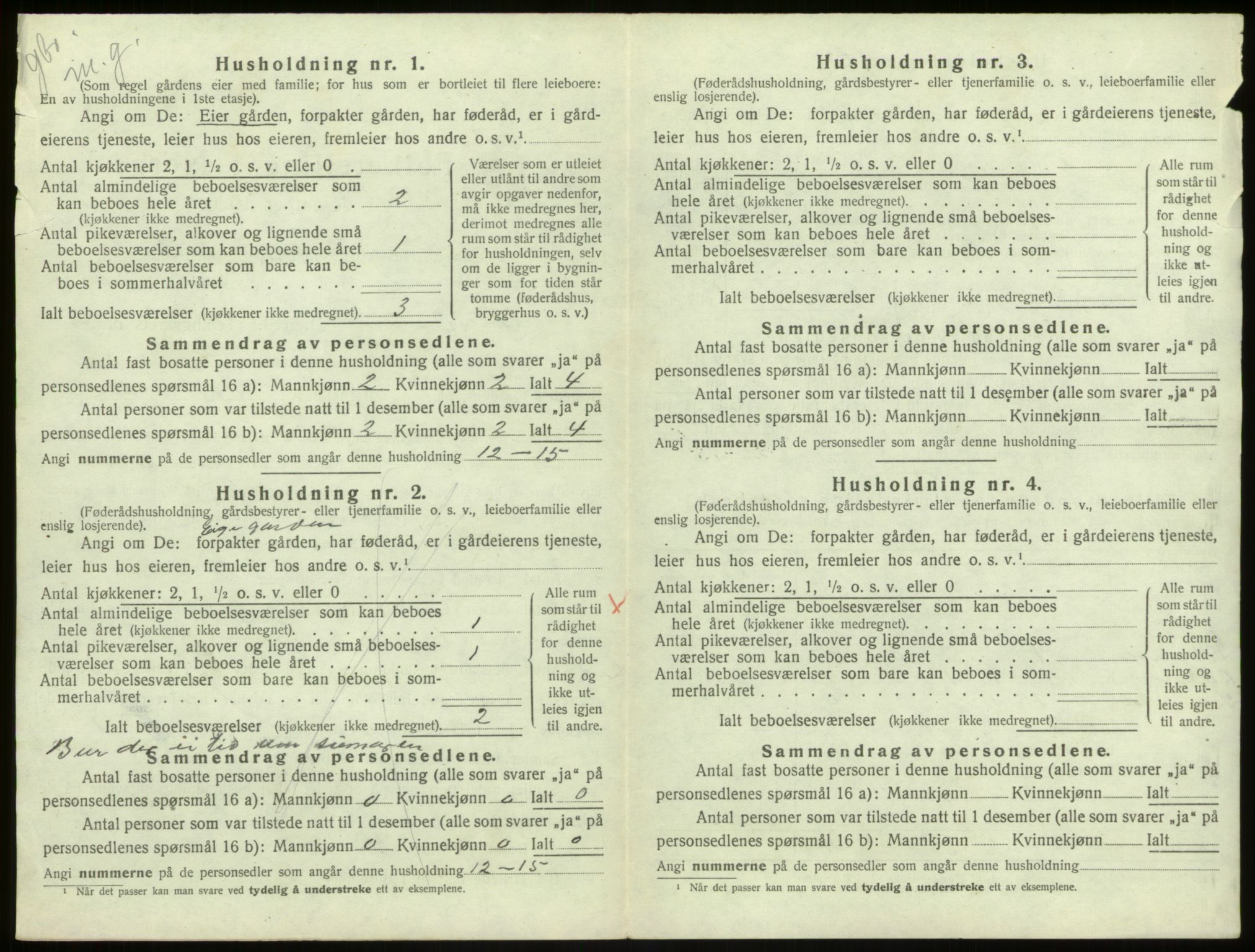 SAB, 1920 census for Aurland, 1920, p. 201