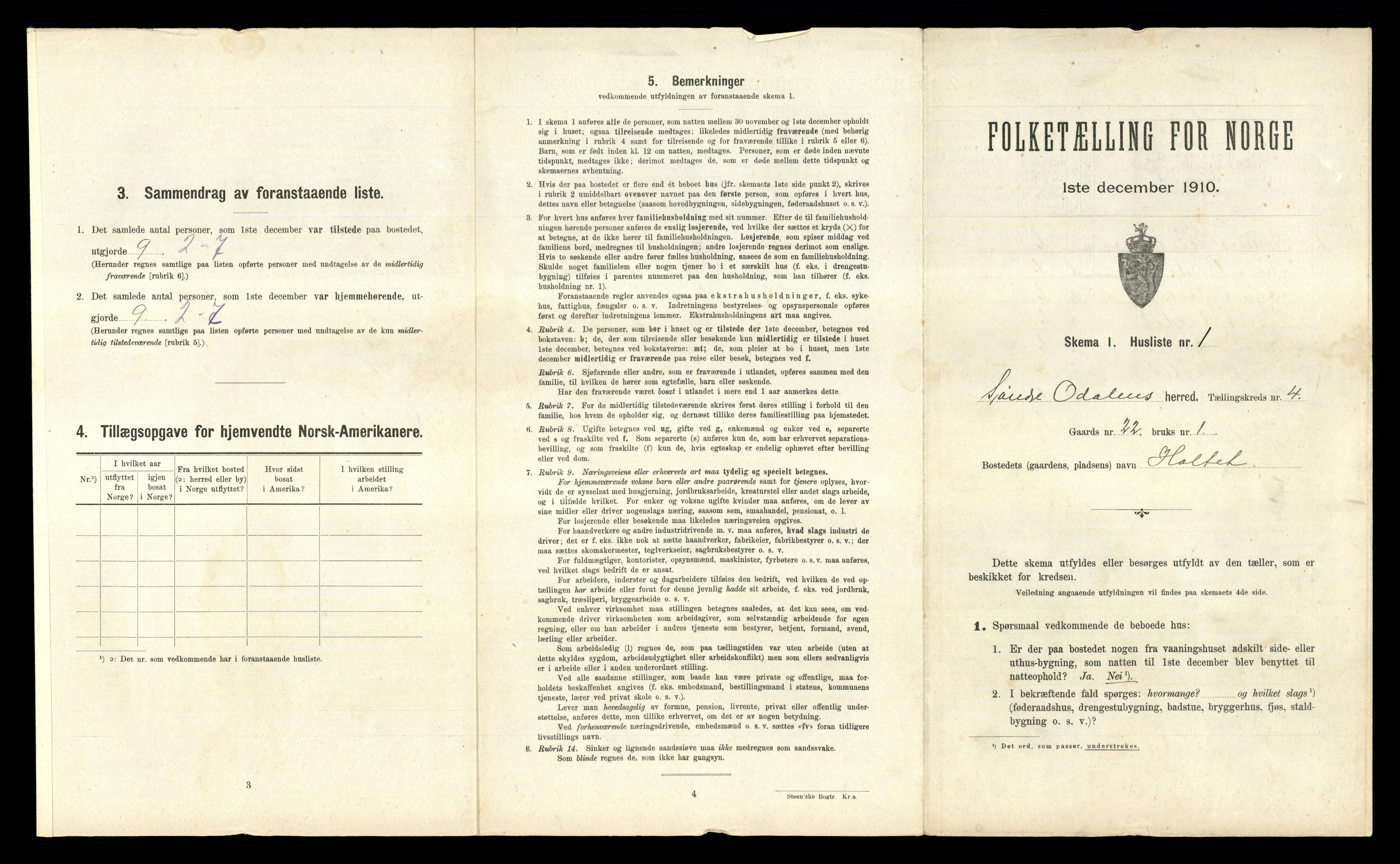 RA, 1910 census for Sør-Odal, 1910, p. 586