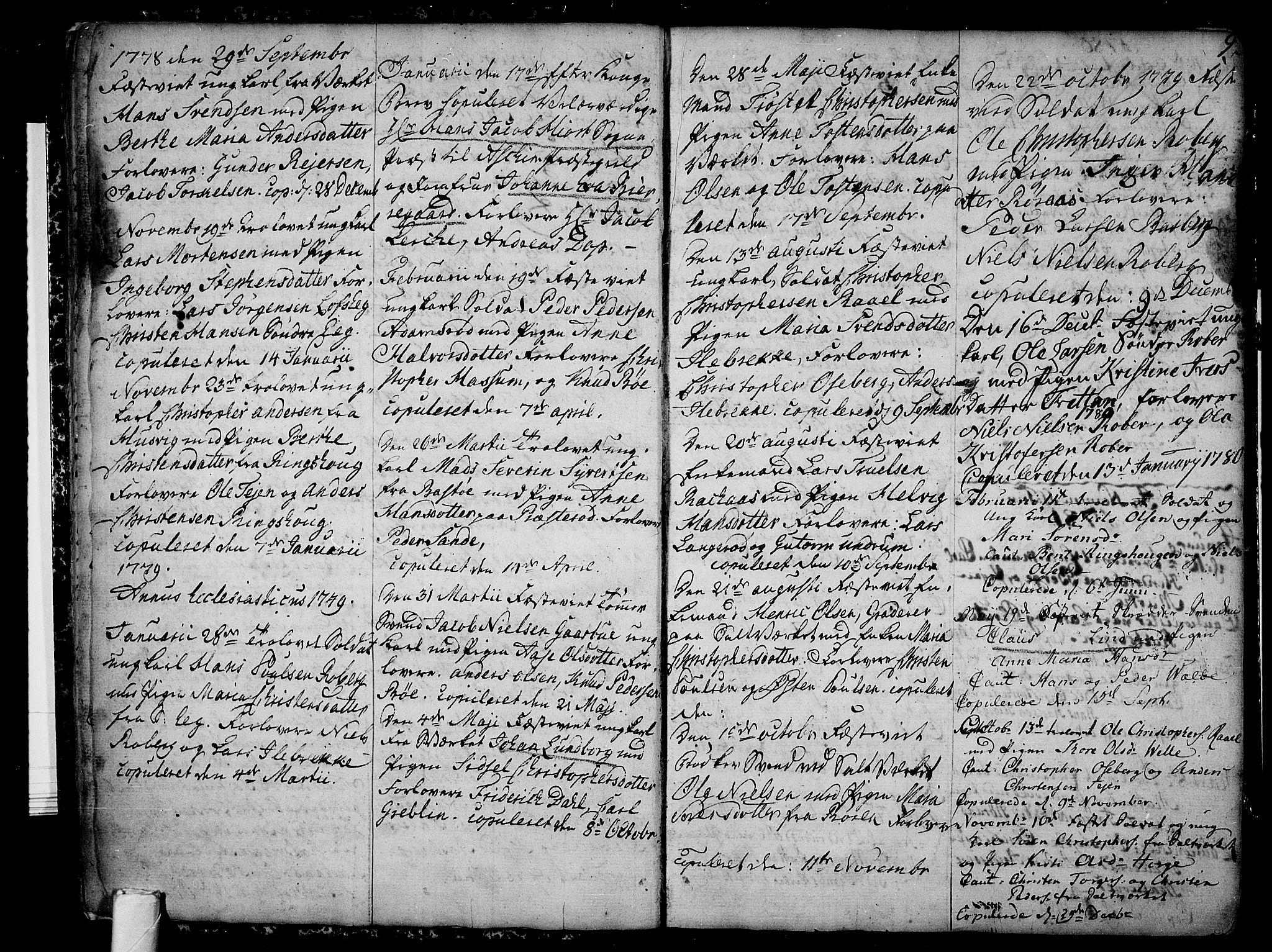Sem kirkebøker, SAKO/A-5/F/Fb/L0002: Parish register (official) no. II 2, 1764-1792, p. 9