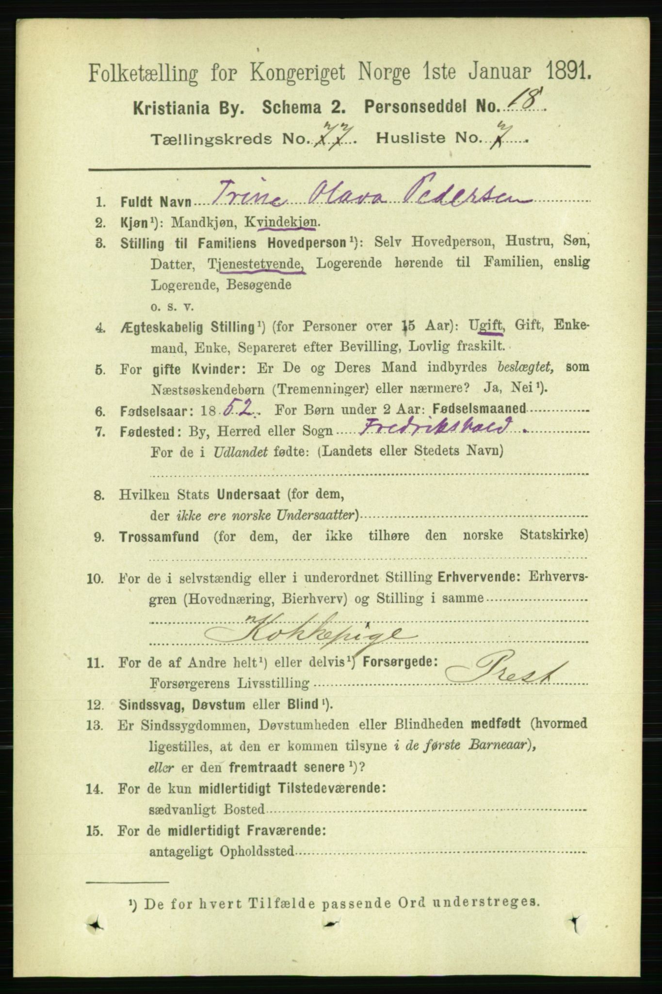 RA, 1891 census for 0301 Kristiania, 1891, p. 40728