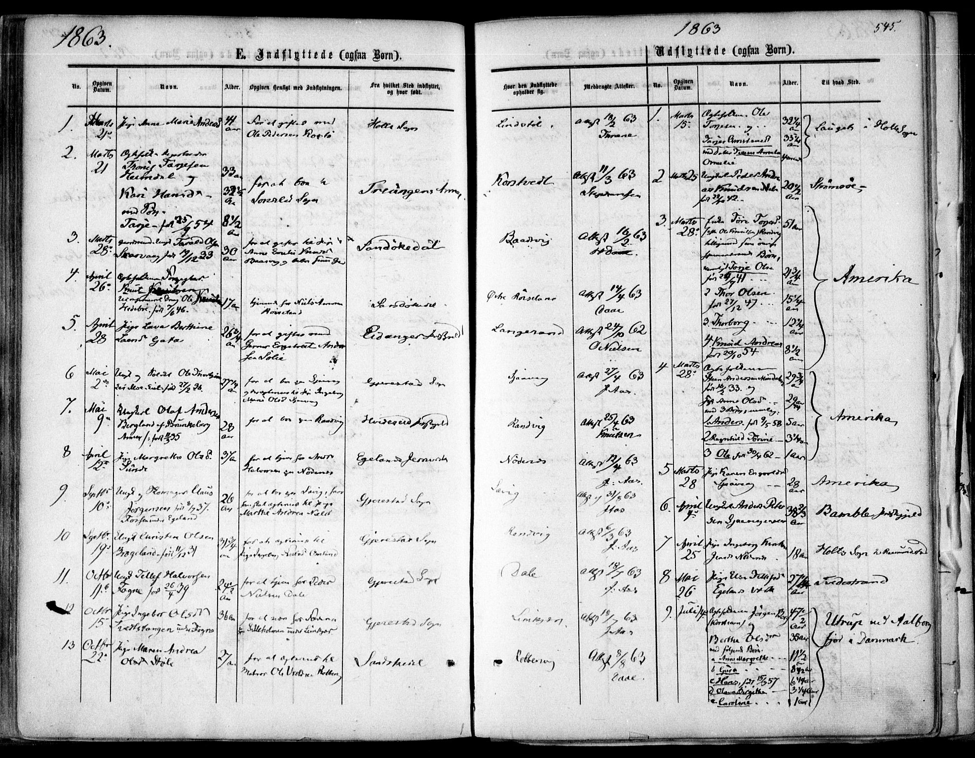 Søndeled sokneprestkontor, AV/SAK-1111-0038/F/Fa/L0003: Parish register (official) no. A 3, 1861-1879, p. 545