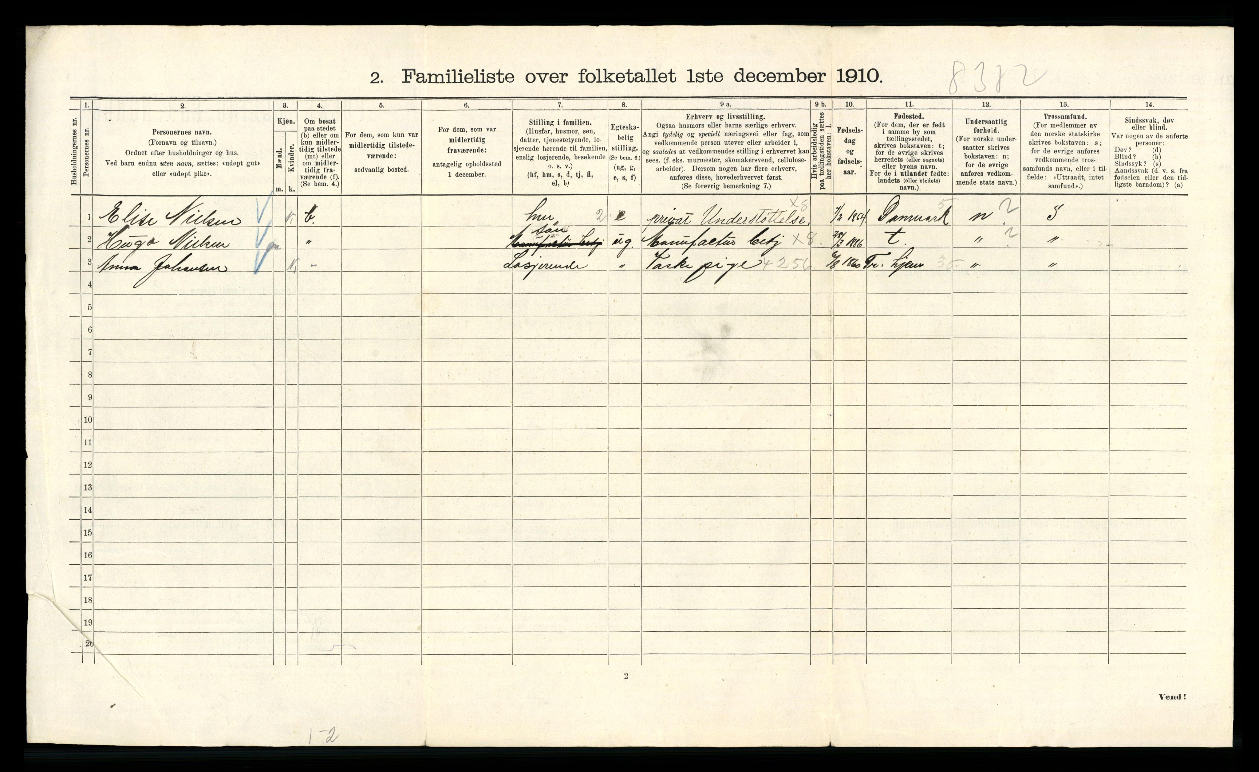 RA, 1910 census for Kristiania, 1910, p. 69294