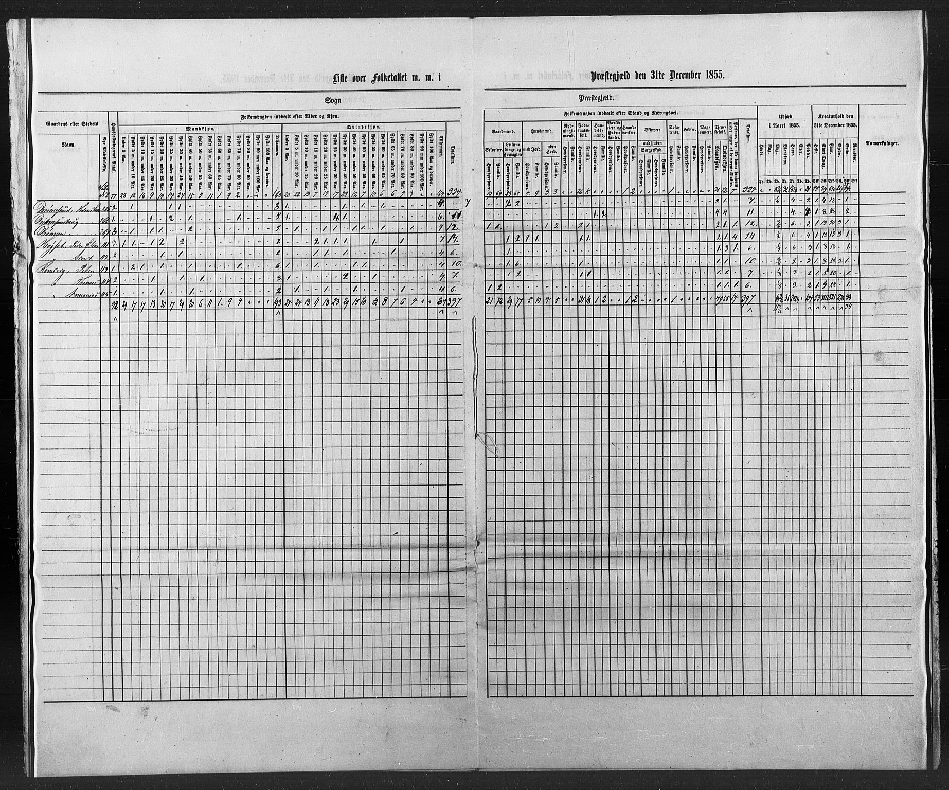 SAT, Census 1855 for Borgund, 1855, p. 11