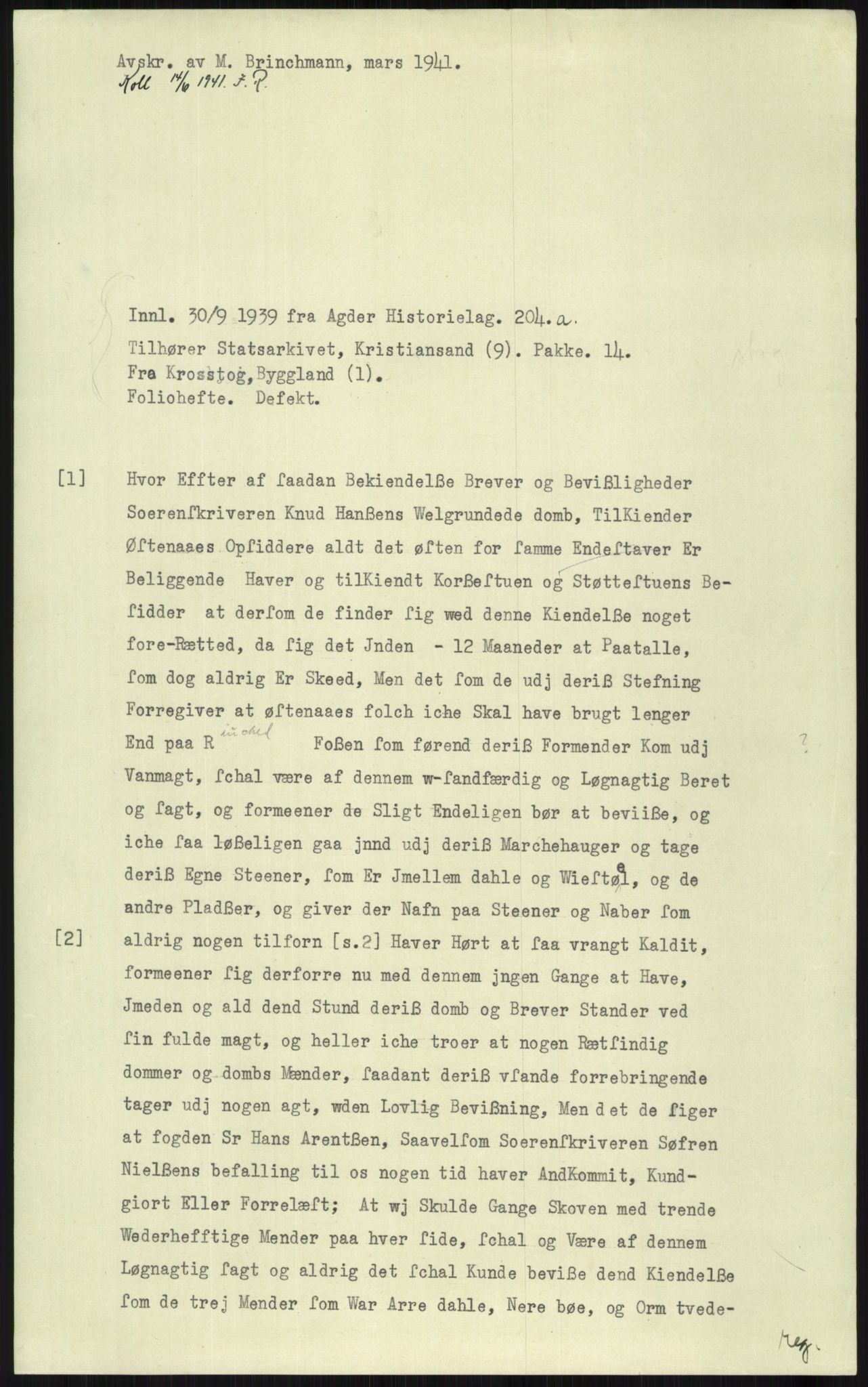 Samlinger til kildeutgivelse, Diplomavskriftsamlingen, RA/EA-4053/H/Ha, p. 3400