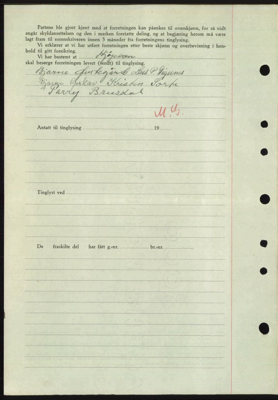 Nordre Sunnmøre sorenskriveri, AV/SAT-A-0006/1/2/2C/2Ca: Mortgage book no. A35, 1950-1950, Diary no: : 1737/1950