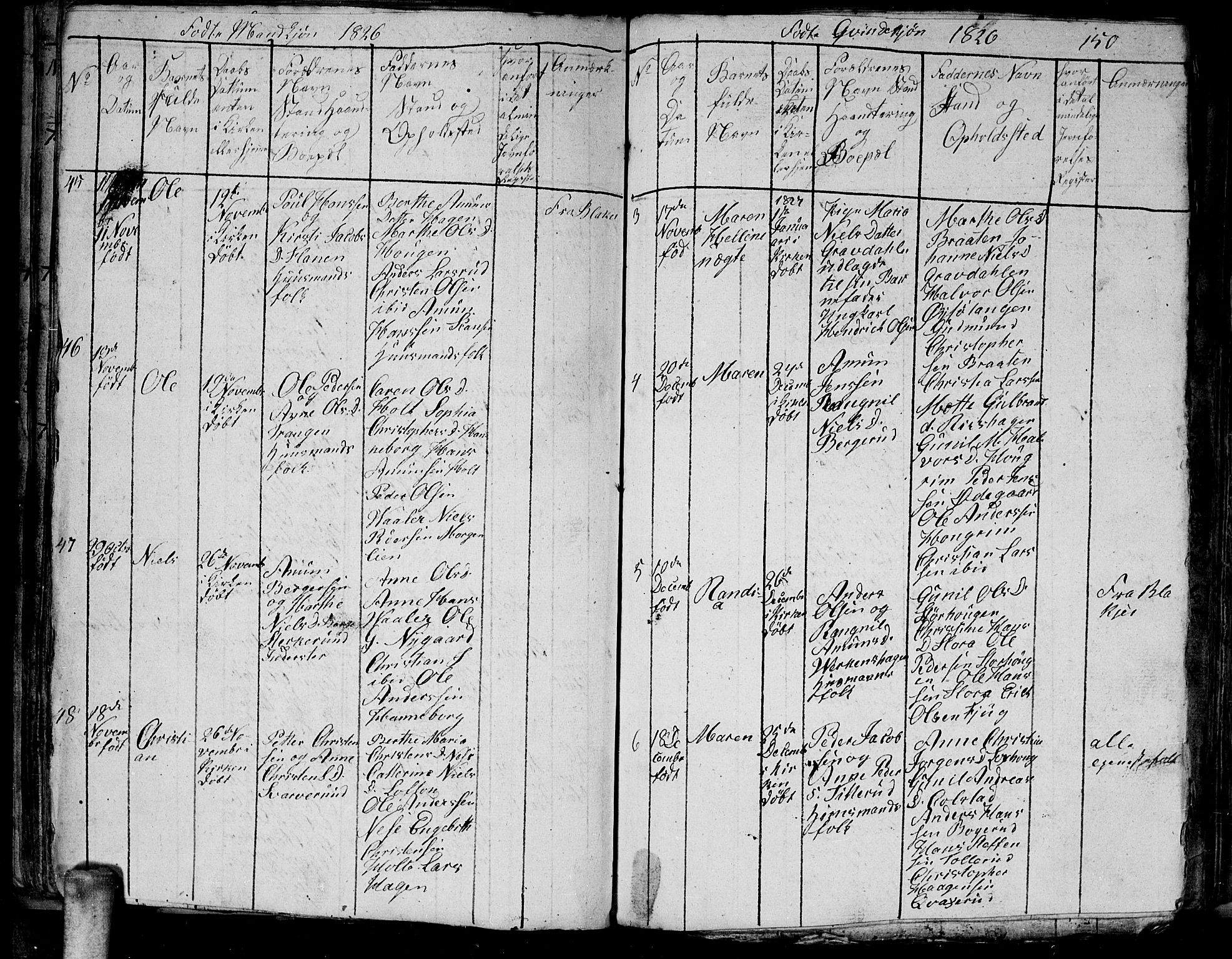 Aurskog prestekontor Kirkebøker, SAO/A-10304a/G/Ga/L0001: Parish register (copy) no. I 1, 1814-1829, p. 150