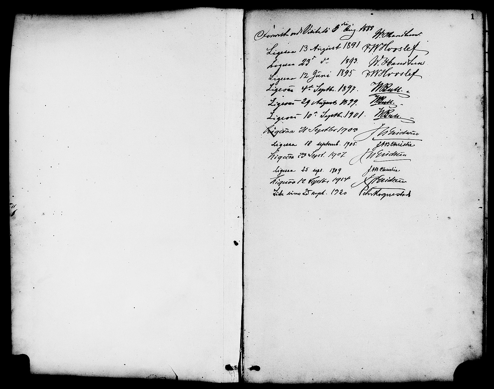 Røldal sokneprestembete, SAB/A-100247: Parish register (copy) no. A 3, 1887-1917, p. 1
