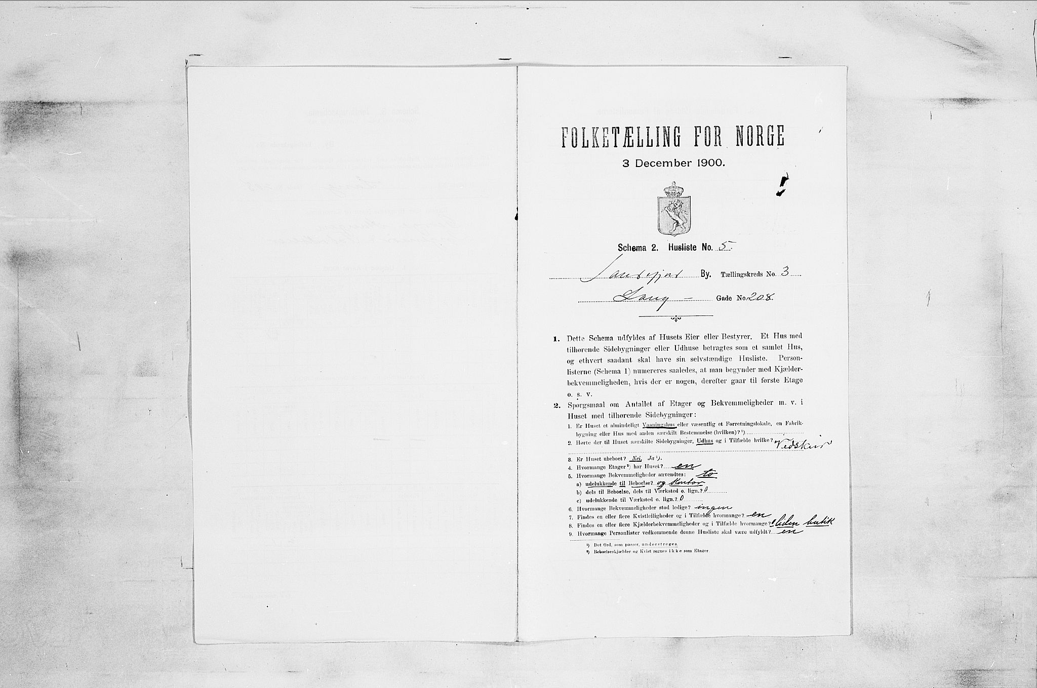 RA, 1900 census for Sandefjord, 1900, p. 623