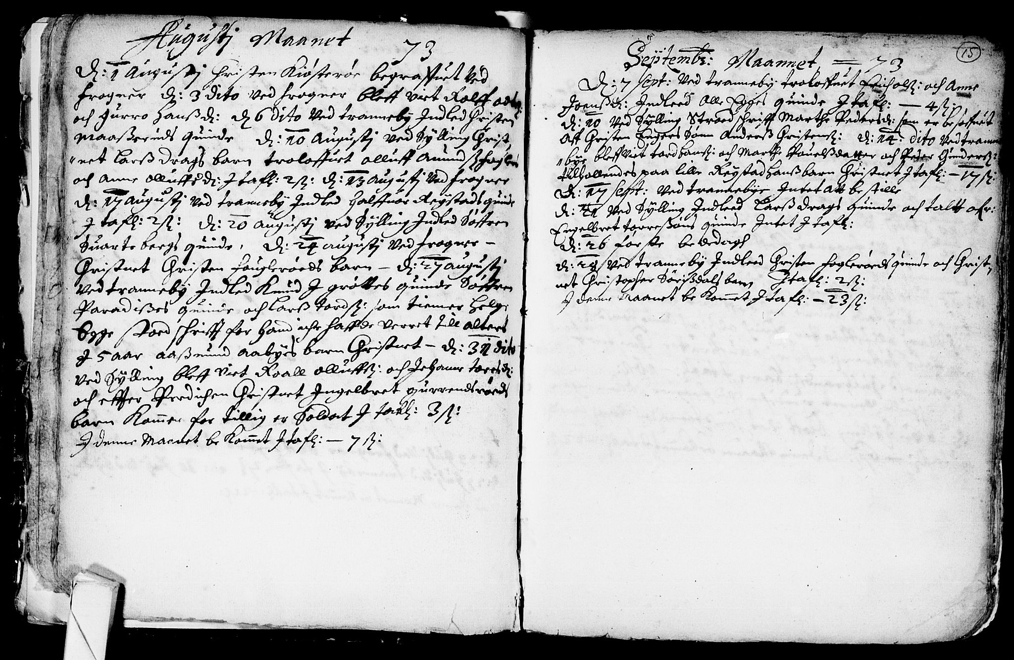 Lier kirkebøker, AV/SAKO-A-230/F/Fa/L0001: Parish register (official) no. I 1, 1672-1701, p. 15